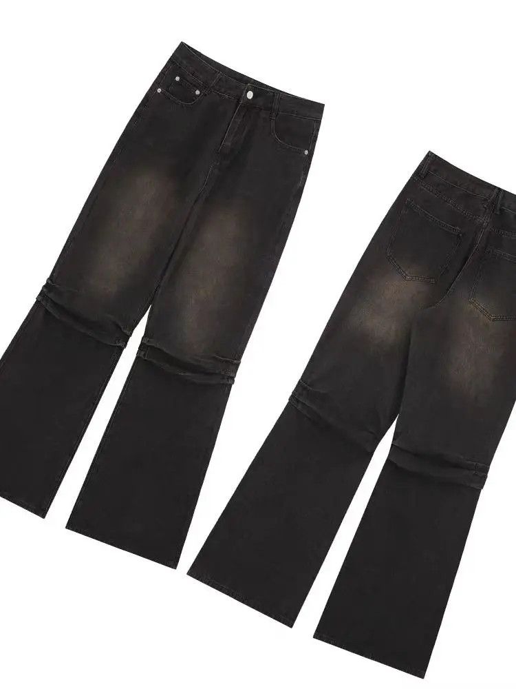 Designer × Japanese Brand Vintage washed black heavyweight straight leg jeans Size US 30 / EU 46 - 4 Thumbnail
