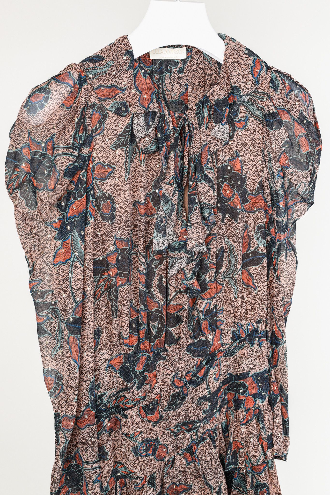 Ulla Johnson Ulla Johnson Cecily Fil Coupé Silk-Blend Chiffon Mini Dres Size S / US 4 / IT 40 - 3 Thumbnail