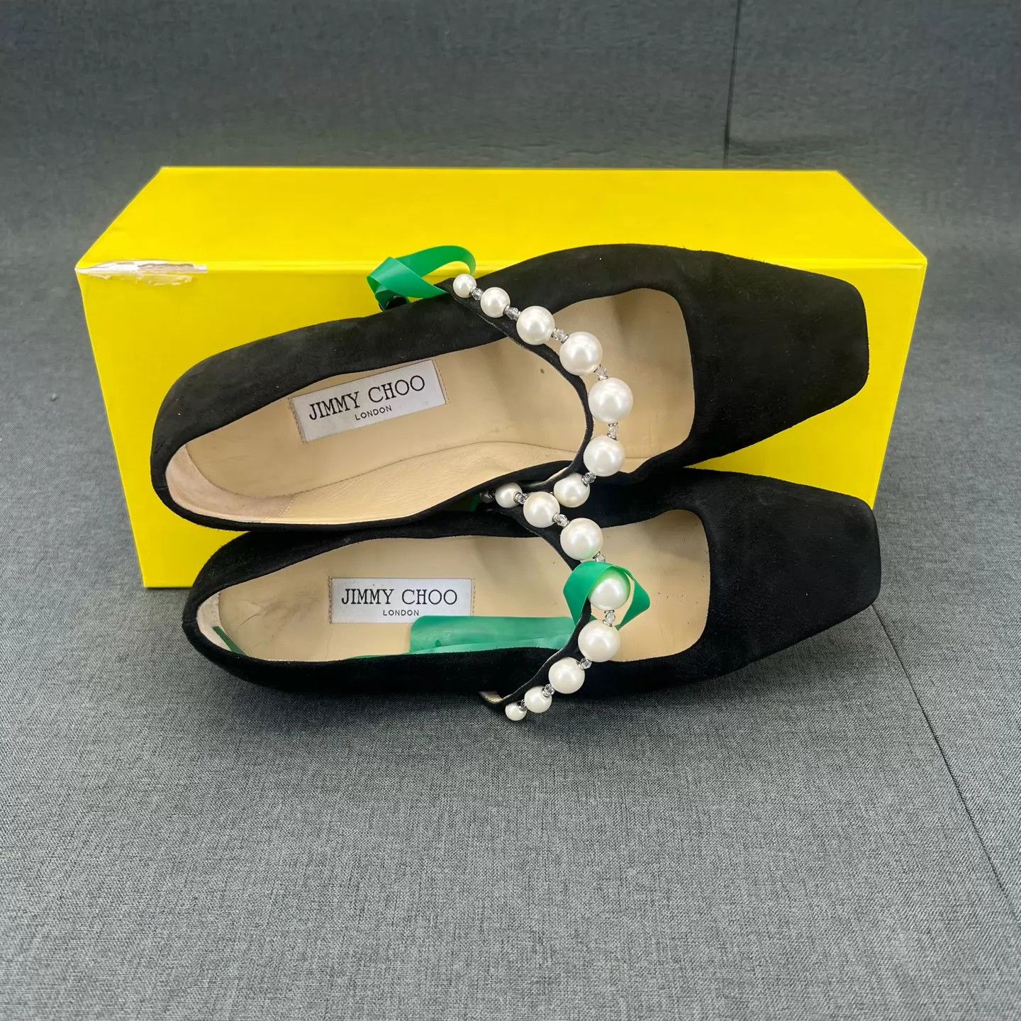 Jimmy Choo women's Jimmy Choo Black Pearl Flats 38 with box like new Size US 7.5 / IT 37.5 - 6 Thumbnail