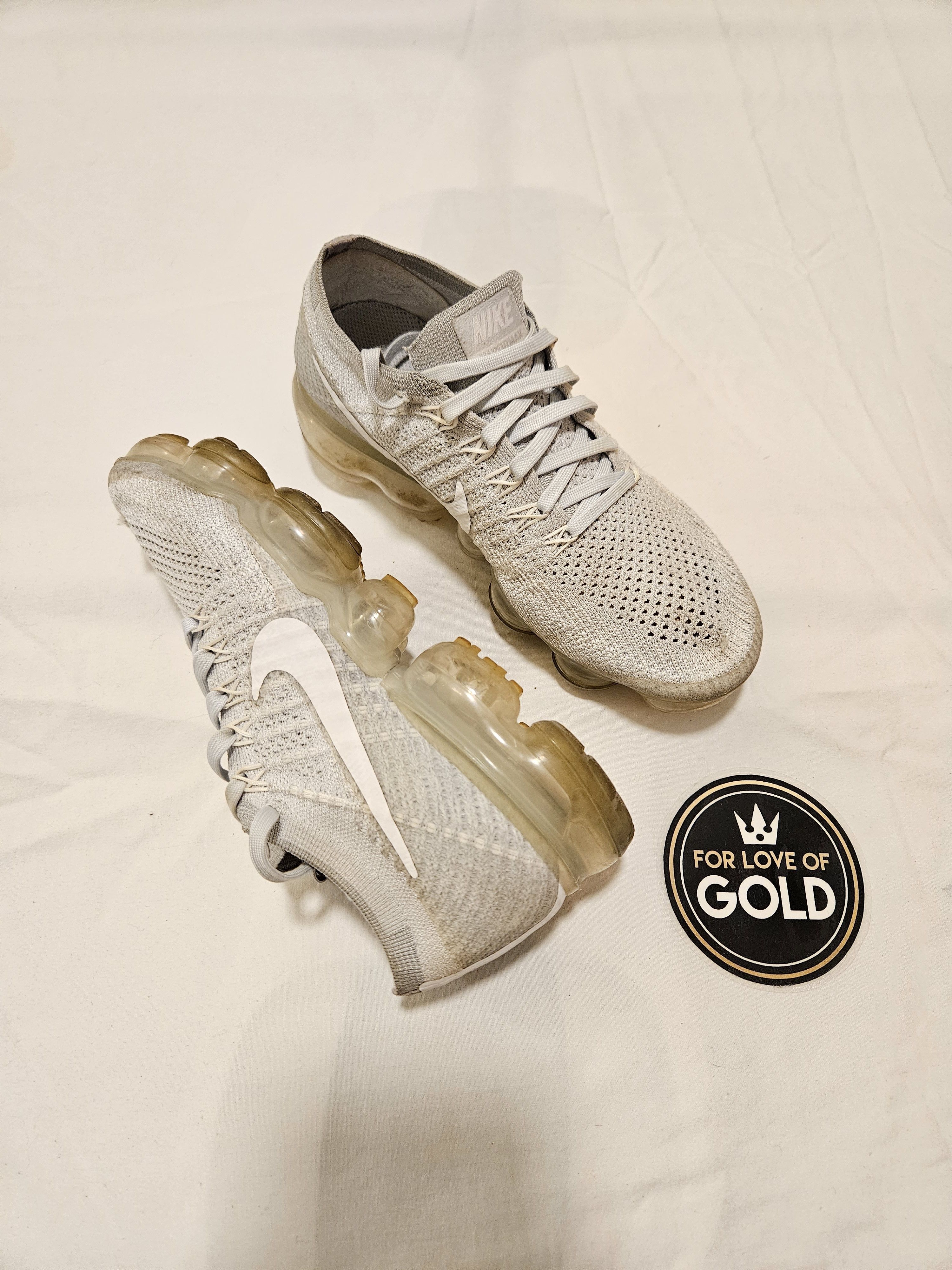 Nike 2017 Nike Air VaporMax Pure Platinum shoes Size US 6 / IT 36 - 1 Thumbnail