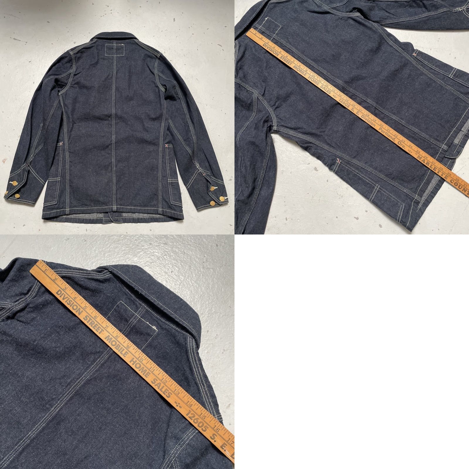 Sugar Cane Sugar Cane Japan Denim Chore Workwear Jacket 36 NWT Blue Cotton Denim Unisex Adults Vintage Heritage 40s 50s 60s Engineer Americana Biker Riding NWT Size US XXS / EU 40 - 8 Thumbnail