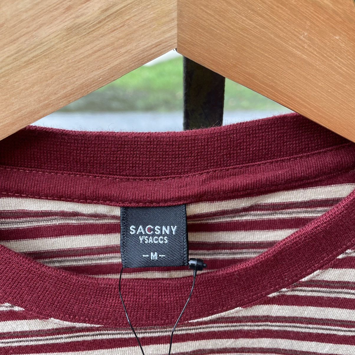 Designer × Vintage × Yohji Yamamoto 🔥🇯🇵NOS Unworm Sacsny Ysaccs By Yohji Yamamoto Striped Tee Size US M / EU 48-50 / 2 - 12 Thumbnail