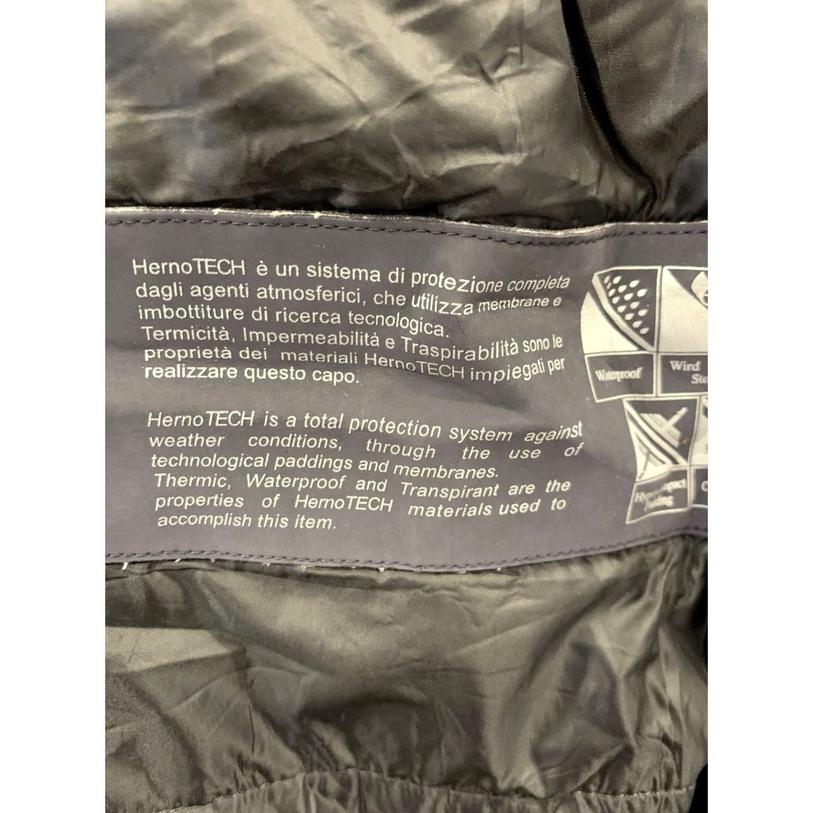 Herno HernoTECH Waterproof Windstopper Chillproof Jacket Black M Men’s Jacket Size US M / EU 48-50 / 2 - 6 Thumbnail