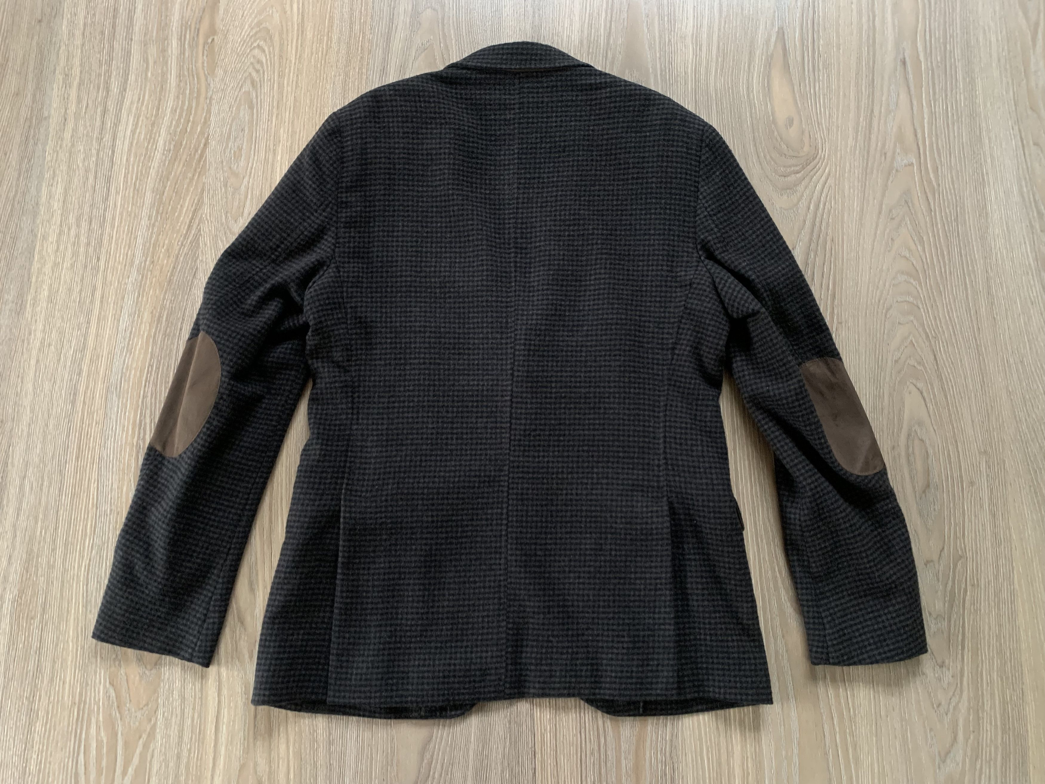 Massimo Dutti Massimo Dutti Brown Houndstooth Wool Blazer Size 50S - 3 Thumbnail