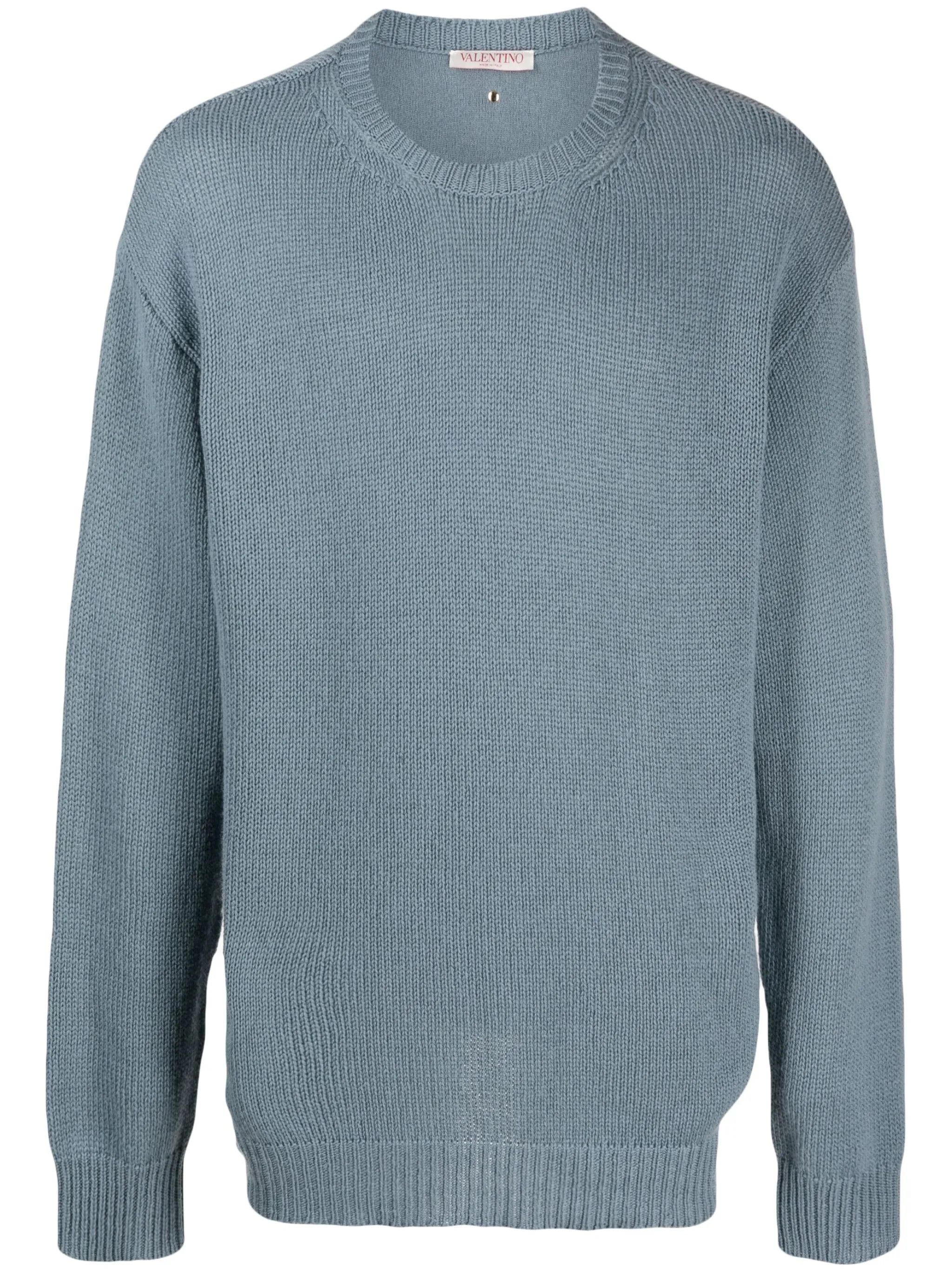 Valentino o1y0525 Cashmere Blend Sweater in Pastel Blue Size US L / EU 52-54 / 3 - 1 Thumbnail