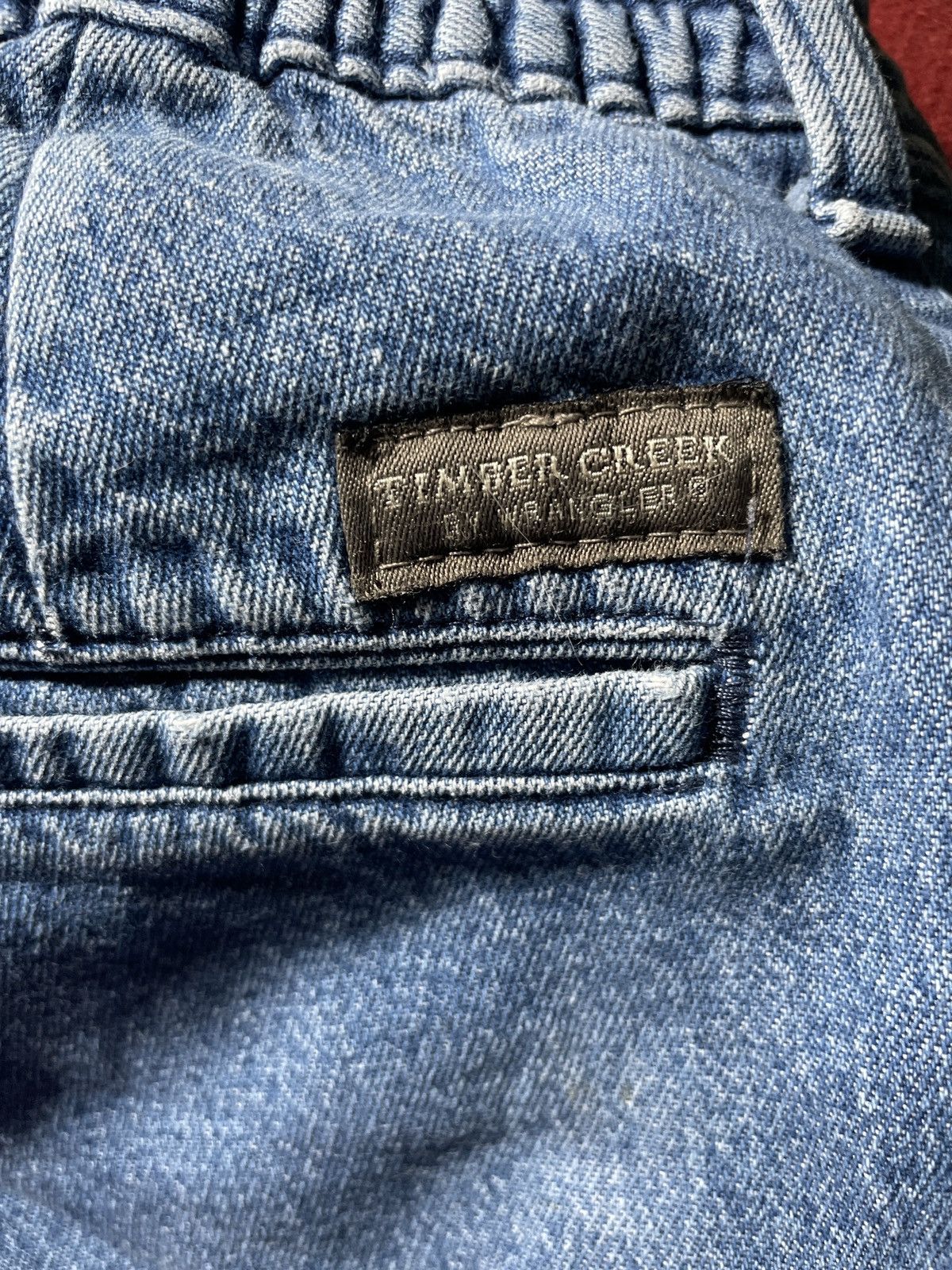 Designer × Vintage Wrangler Timber Creek Blue Jean Denim Shorts Jorts elastic 🔥 Size US 42 / EU 58 - 7 Thumbnail