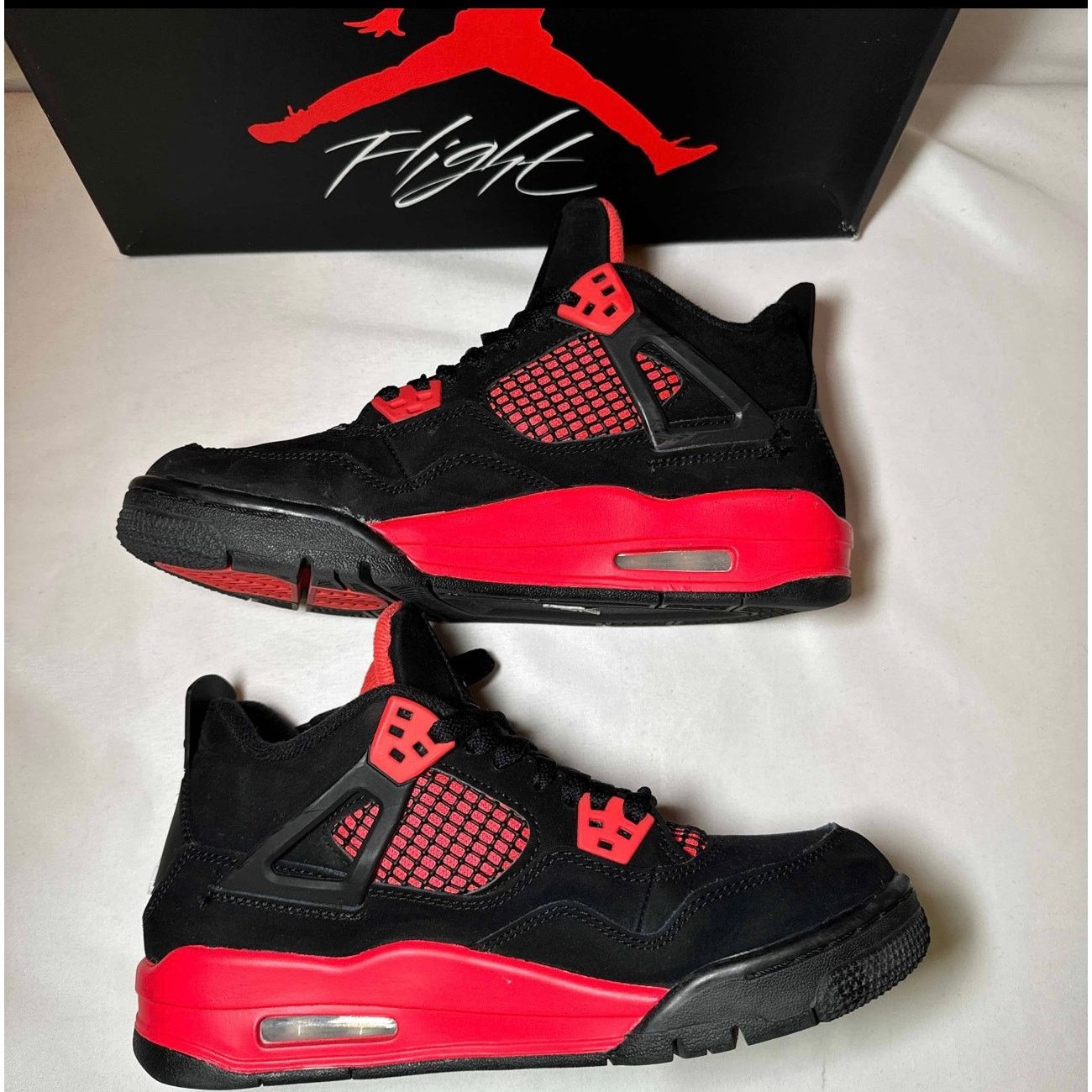 Jordan Brand × Nike Size 6 - Nike Air Jordan 4 Retro GS Red Thunder Men's Shoes Size US 6 / EU 39 - 3 Thumbnail