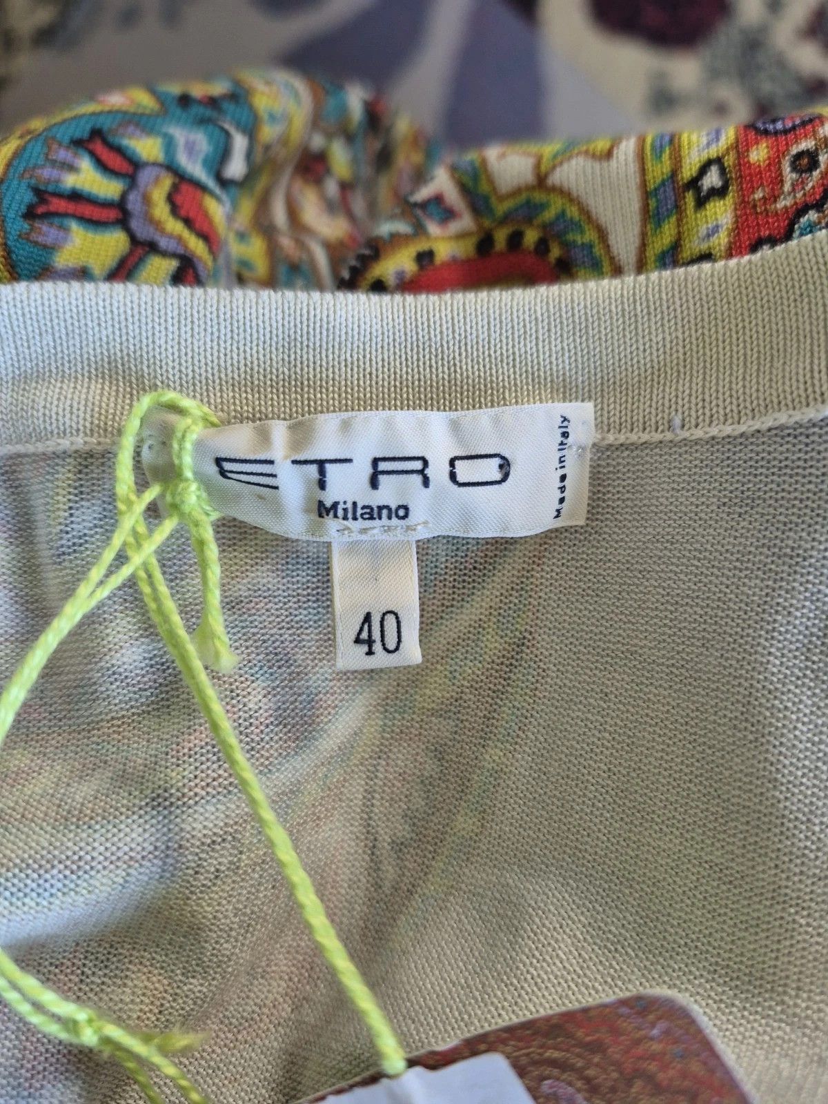 Etro Cardigan Blue Paisley Silk Ruched Long Sleeve Colorful Gift Size S / US 4 / IT 40 - 6 Thumbnail