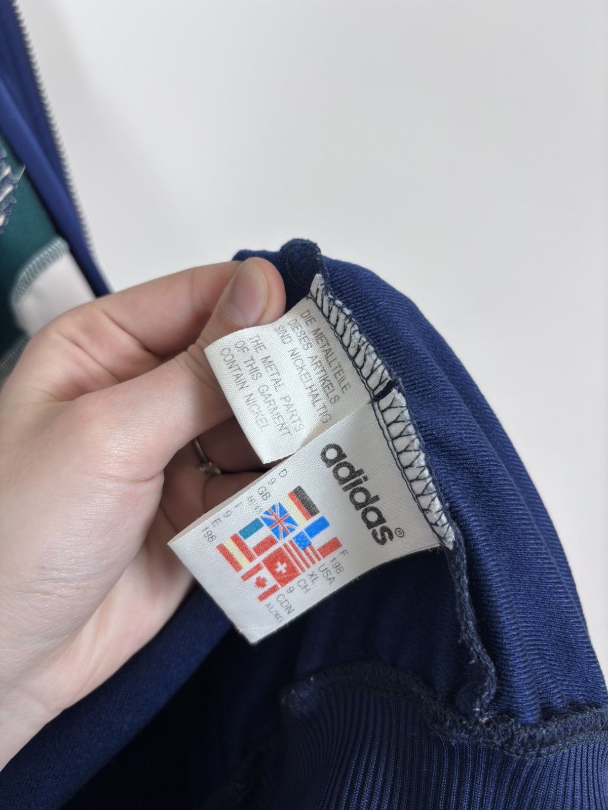 Adidas Vintage 1990s Adidas Big Logo Retro Hooded Track Jacket Size US XL / EU 56 / 4 - 15 Thumbnail