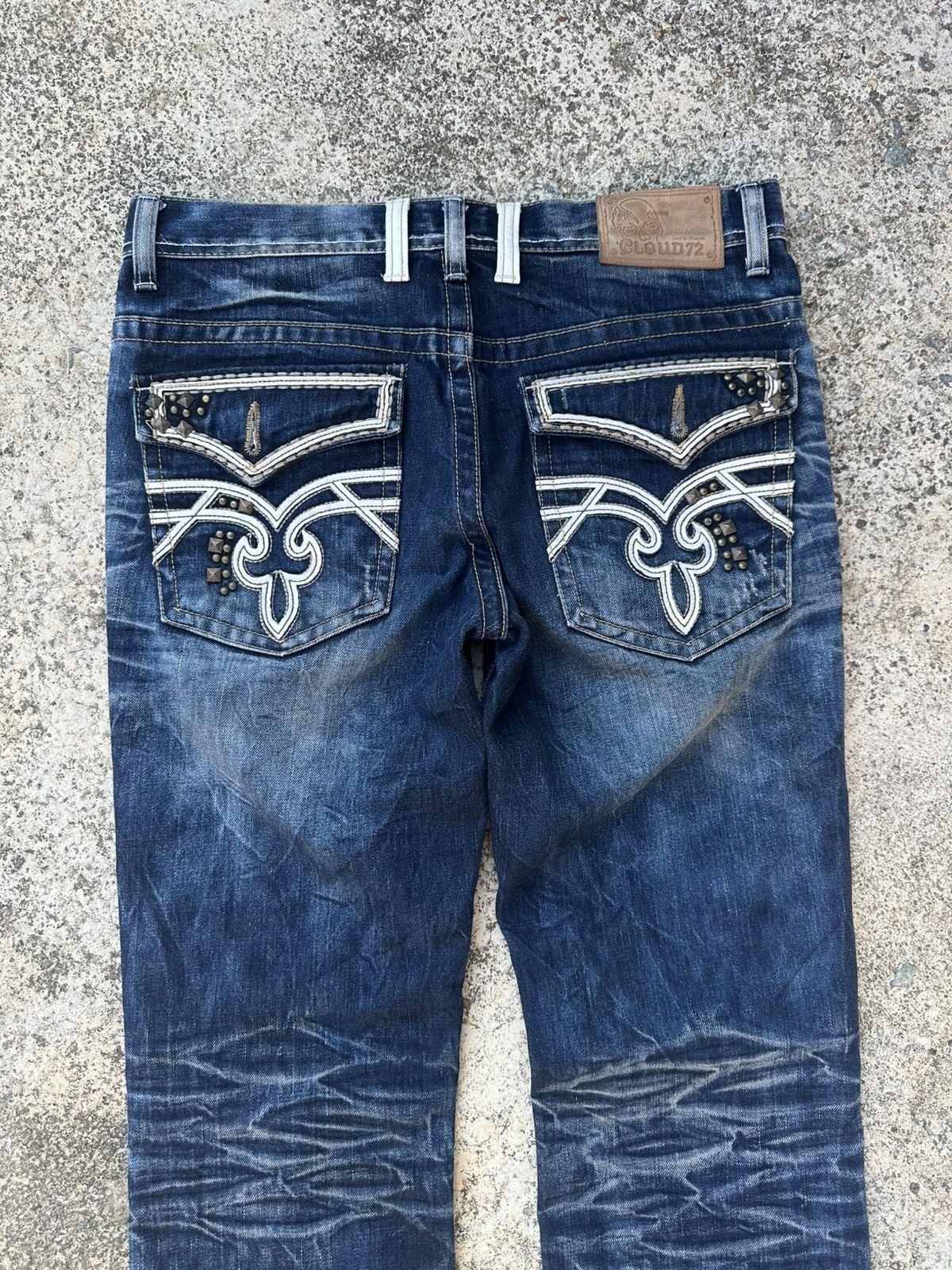 GOSTAR DE FUGA Rare Mud Max Cloud72 Crazy Flares Denim Jeans Size US 34 / EU 50 - 3 Thumbnail