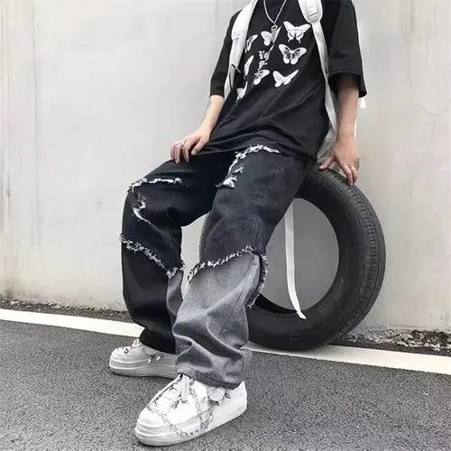 Jean Hayakawa x Moe Loose wide-leg vintage distressed jeans y2k Size US 32 / EU 48 - 4 Thumbnail