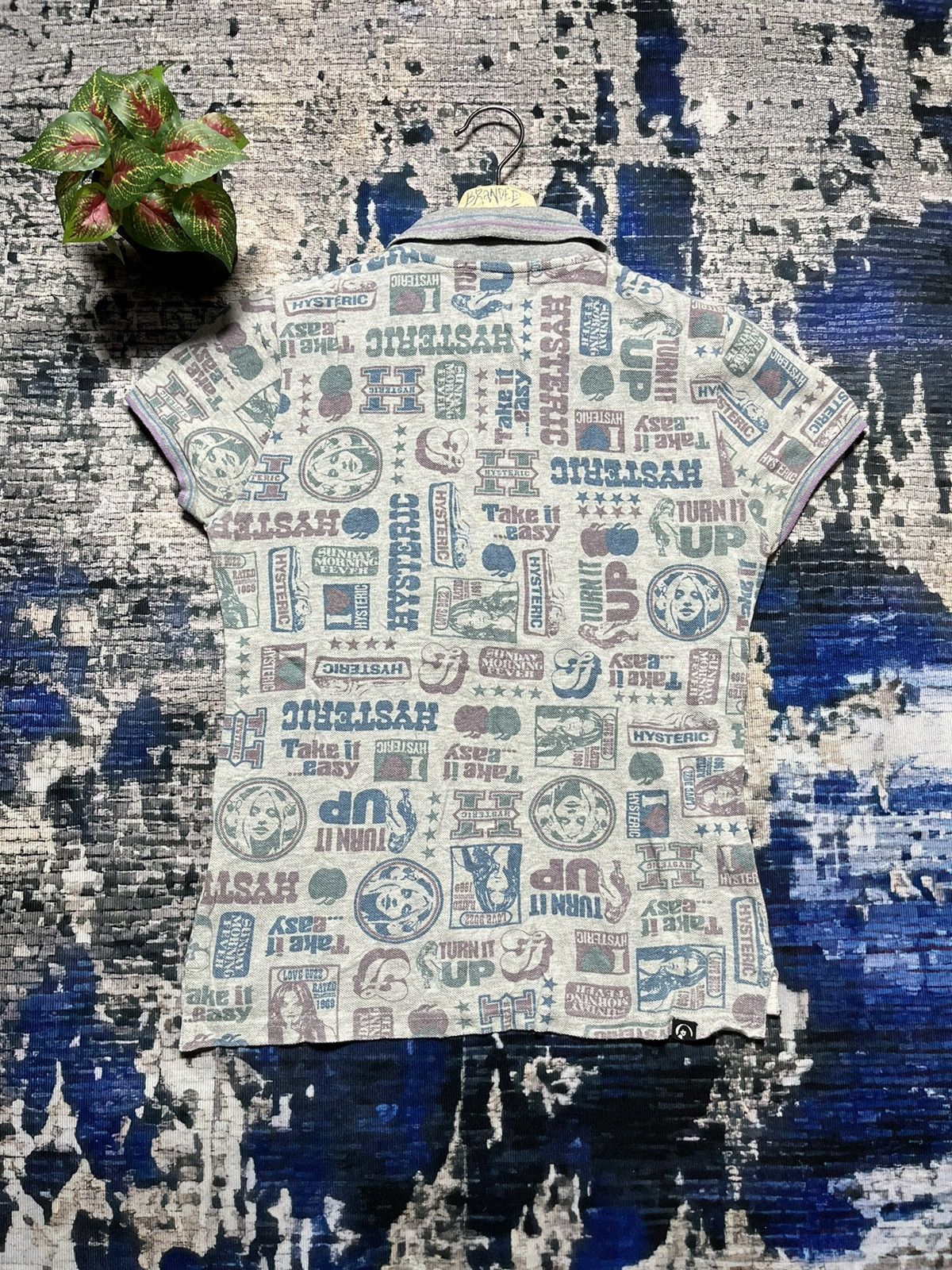 Hysteric Glamour RARE Hysteric Glamour Full Print Polo Tees Japan 🇯🇵 Size M / US 6-8 / IT 42-44 - 2 Thumbnail