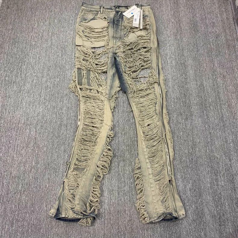 Rick Owens Rick Owens Erosion, destruction and washing to make old zip Size US 34 / EU 50 - 1 Thumbnail