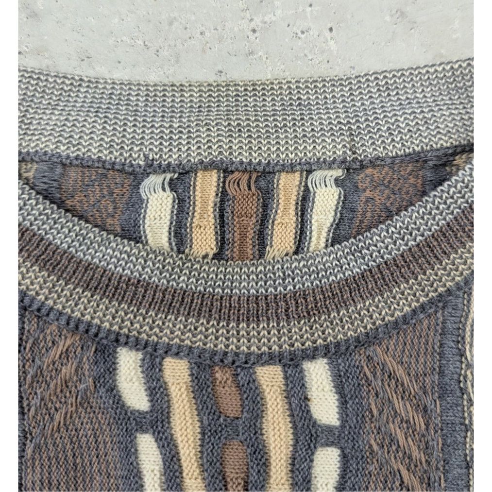 Coogi × Vintage Vintage 3D Knit muted tones coogi style sweater Size US XL / EU 56 / 4 - 3 Thumbnail