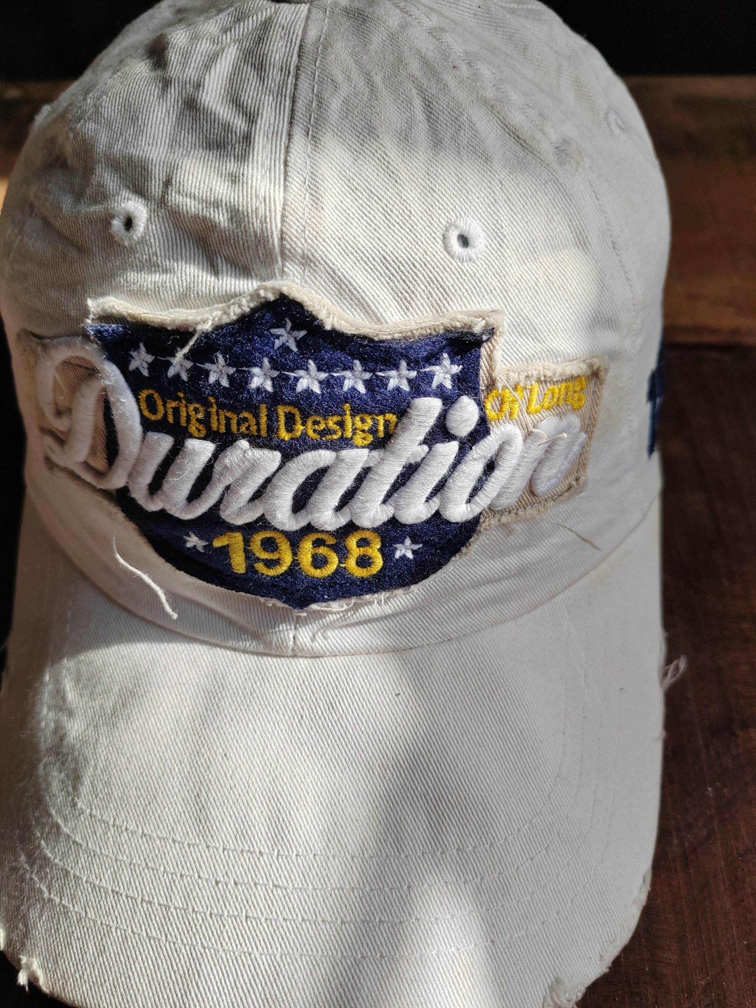 Vintage Vintage Duration Distressed Style Cap Hat Size ONE SIZE - 3 Thumbnail