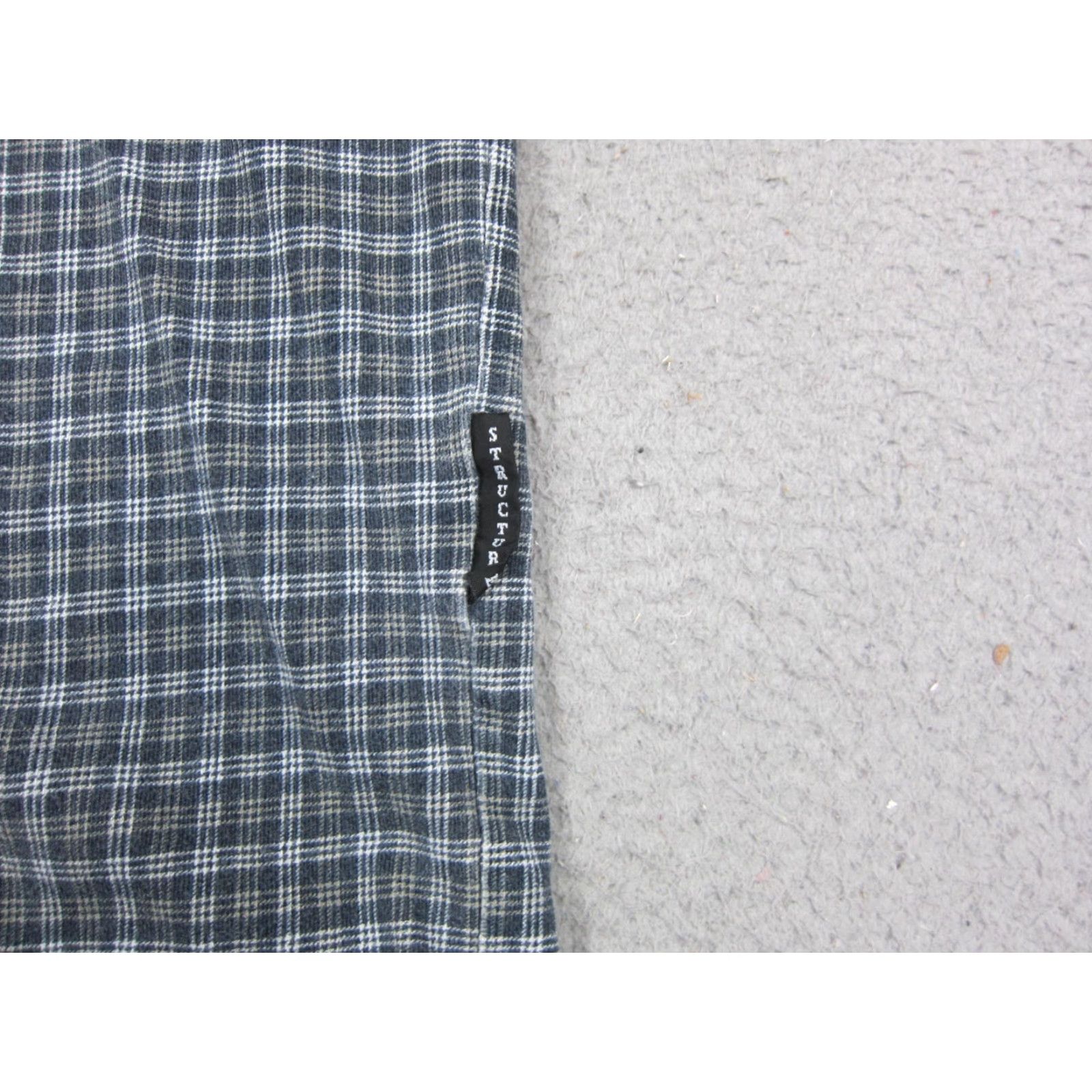 Vintage VINTAGE Structure Polo Shirt Mens XL Blue Checkered Cotton 90s Shirt Size US XL / EU 56 / 4 - 3 Thumbnail