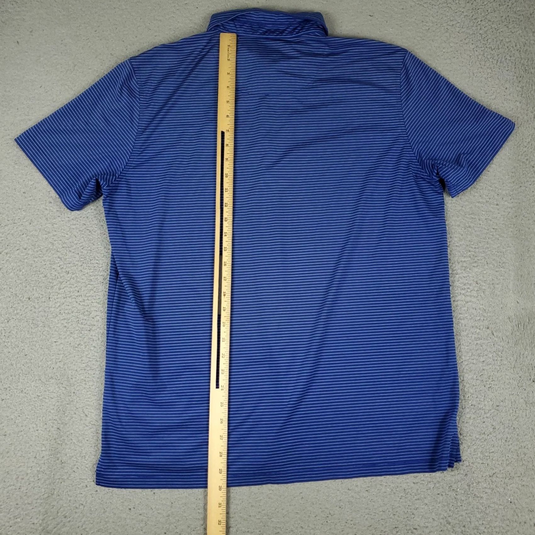Vintage Donald Ross Polo Shirt Mens Large Blue Striped Golf Short Sleeve Polo Shirt Mens L Blue Striped Golf Short Sleeve Donald Ross Size US L / EU 52-54 / 3 - 5 Thumbnail