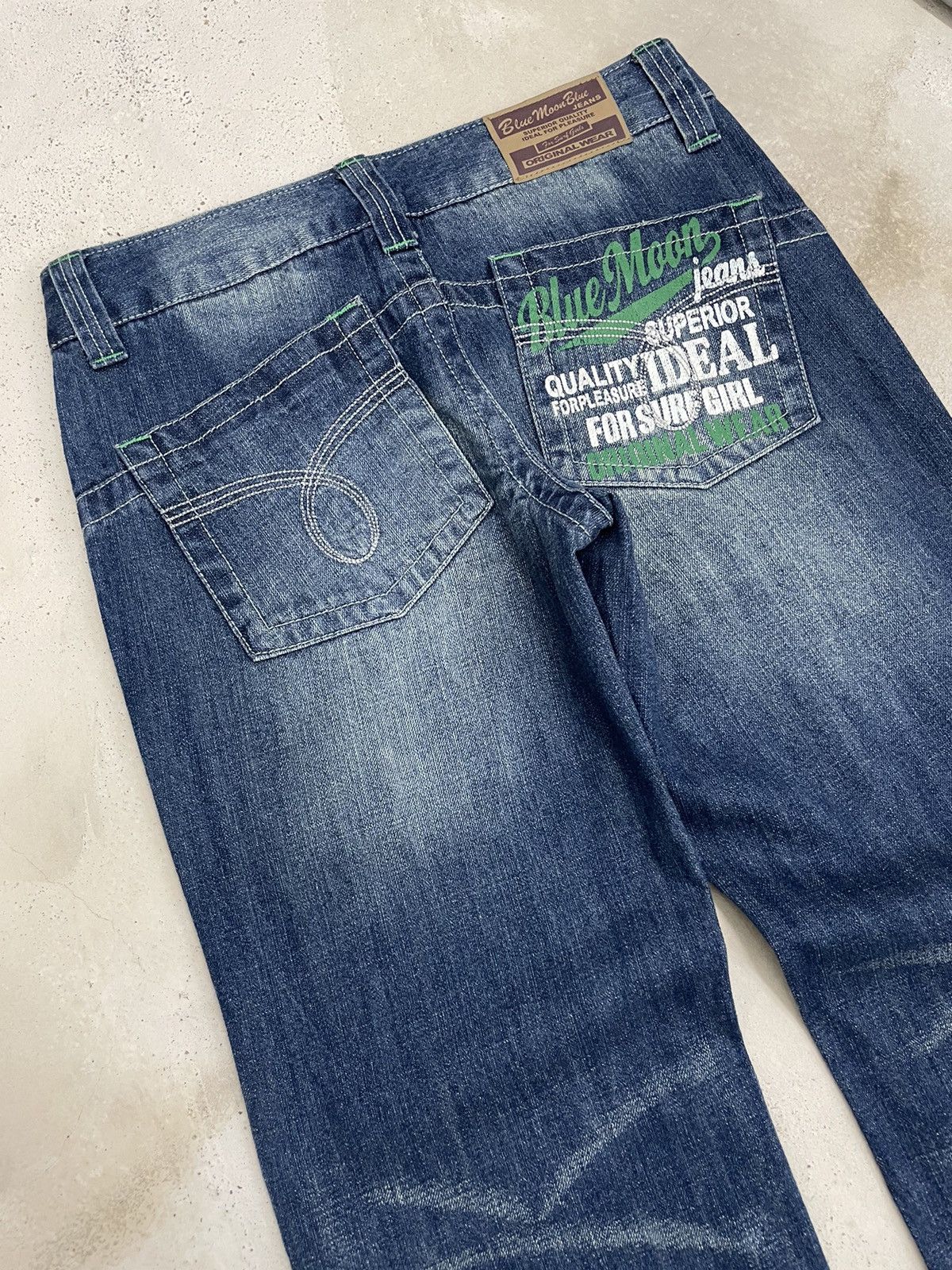 Blue Blue Japan × Hysteric Glamour × Japanese Brand Blue Moon Blue Y2k Style Wording Pocket Clone Devgru Style Size US 30 / EU 46 - 9 Thumbnail