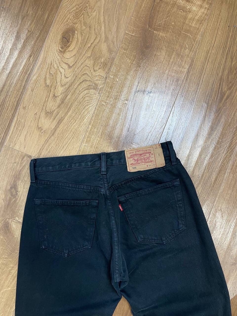 Levi's Vintage 90’s Y2K Style Levi’s 501 Black Denim Jeans Pants Size US 31 - 13 Thumbnail