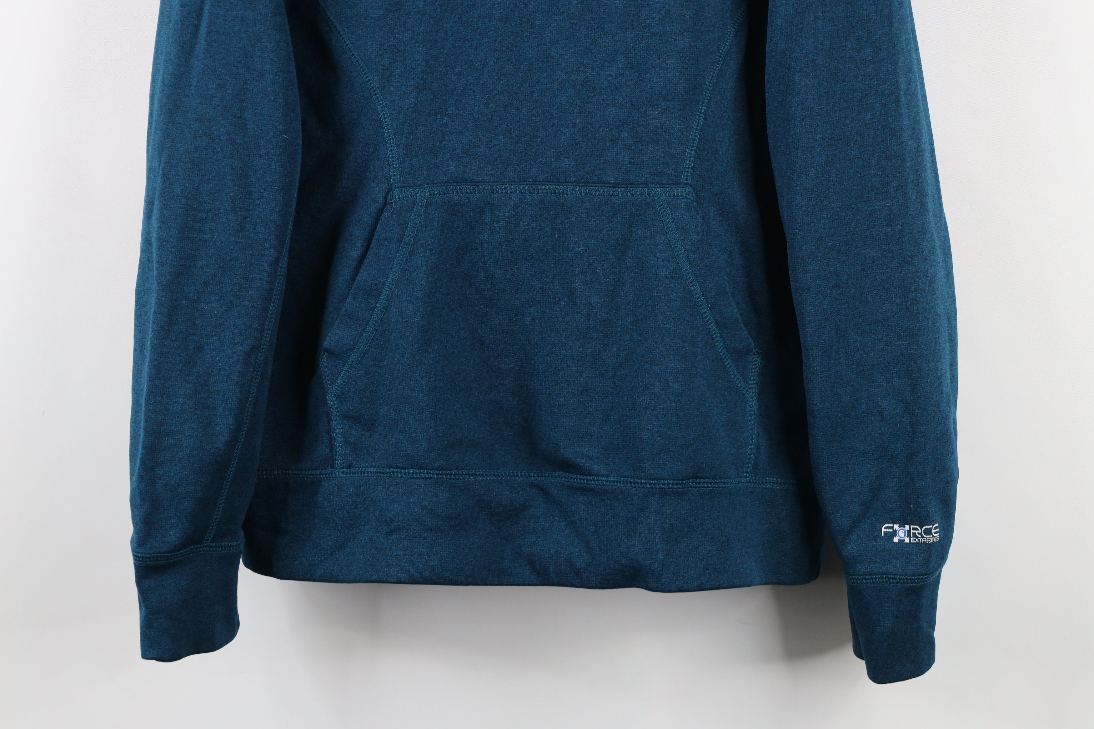 Carhartt × Vintage Vintage Y2K Carhartt Knit Hoodie Sweatshirt Heather Blue Size S / US 4 / IT 40 - 3 Thumbnail