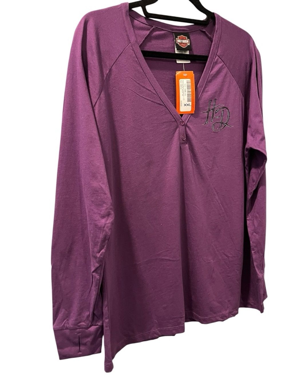 Harley Davidson Harley Davidson NWT Instill Life Henley Purple Shirt Sz 2XL Size XXL / US 16-18 / IT 52-54 - 4 Thumbnail