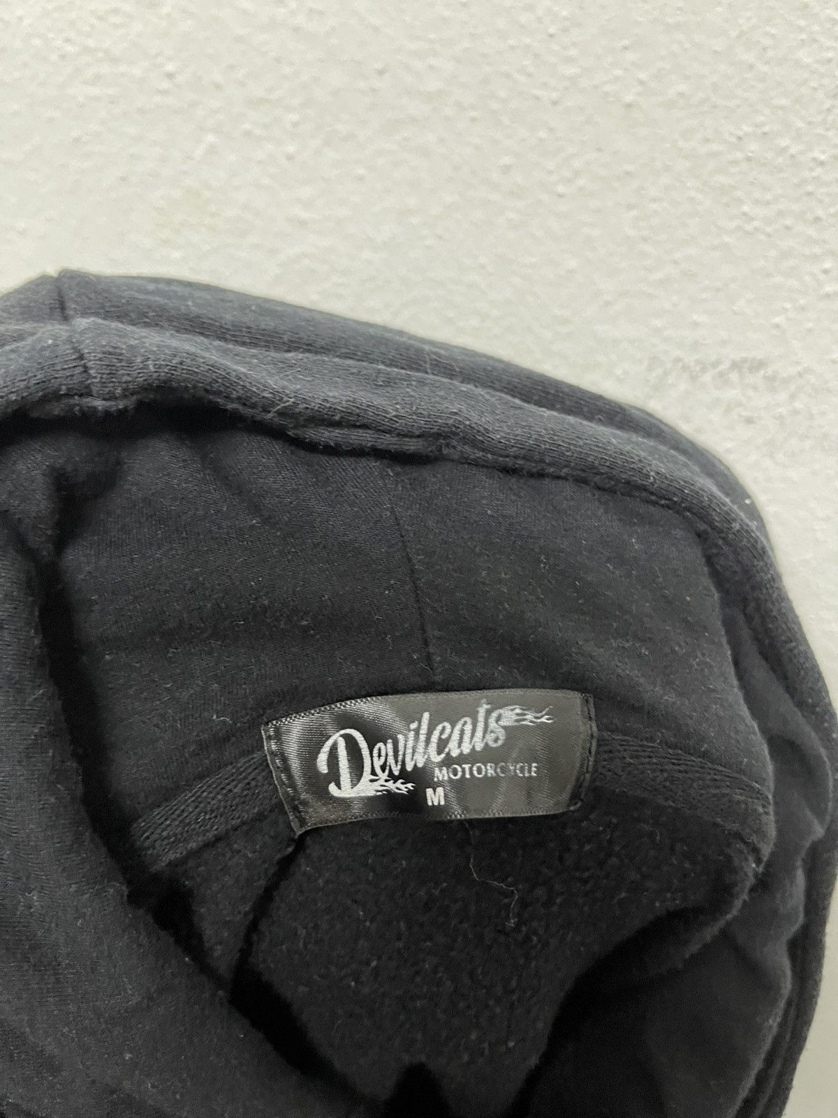 If Six Was Nine 2000s DEVILCATS BLACK MOTORCYCLE PULLOVER HOODIE Size US M / EU 48-50 / 2 - 14 Thumbnail