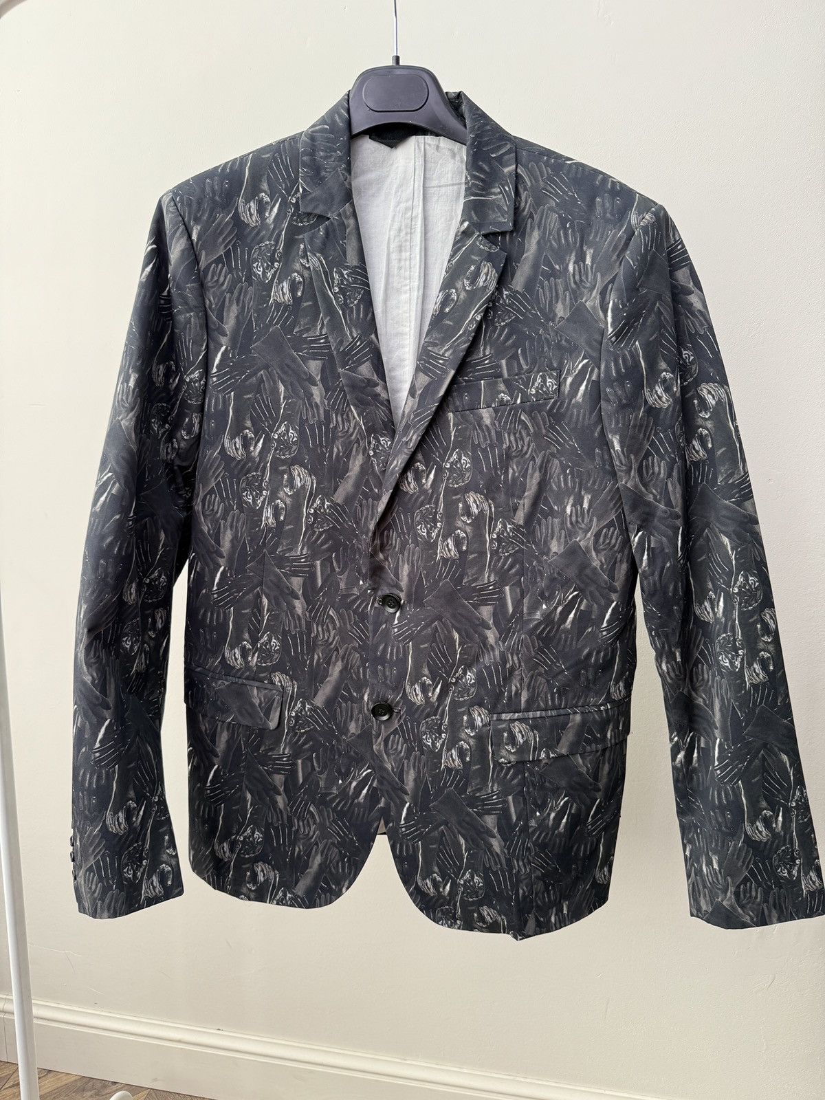 Diesel Vintage Diesel Blazer Jacket Abstract Graphic Print Size 50R - 3 Thumbnail