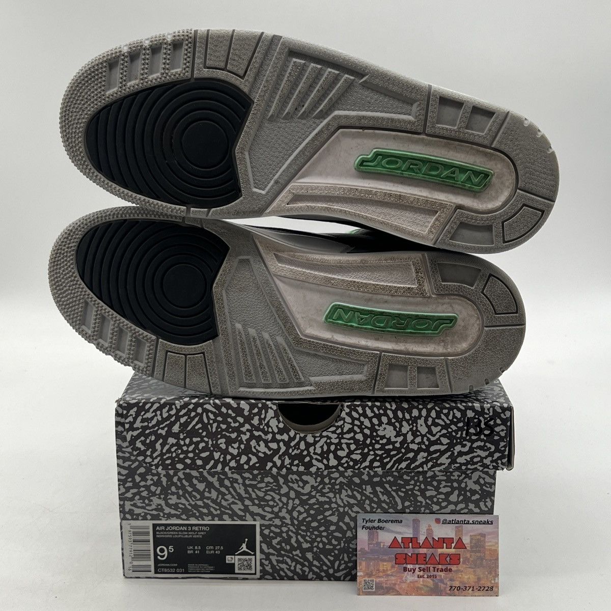 Jordan Brand Air Jordan 3 green glow Size US 9.5 / EU 42-43 - 8 Thumbnail