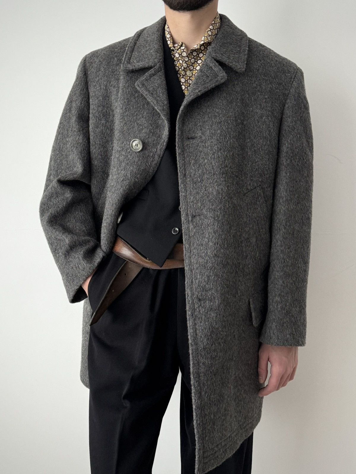 Vintage Vintage Steinbock 'Himalaya' Grey Loden Mohair Coat Size US M / EU 48-50 / 2 - 1 Thumbnail
