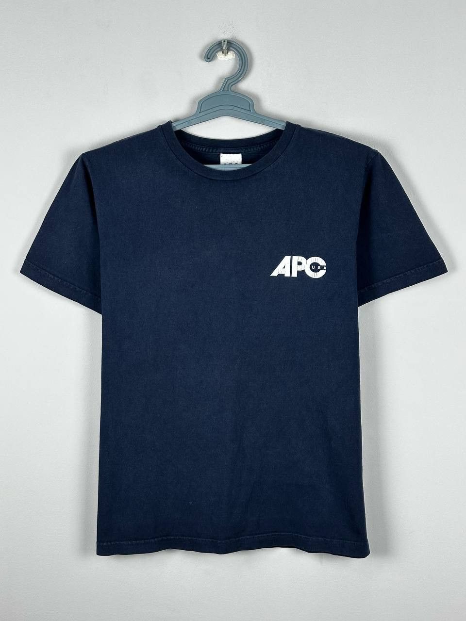 A.P.C. A.P.C Casual Navy Cotton T-SHIRT Made In USA Size US S / EU 44-46 / 1 - 1 Thumbnail