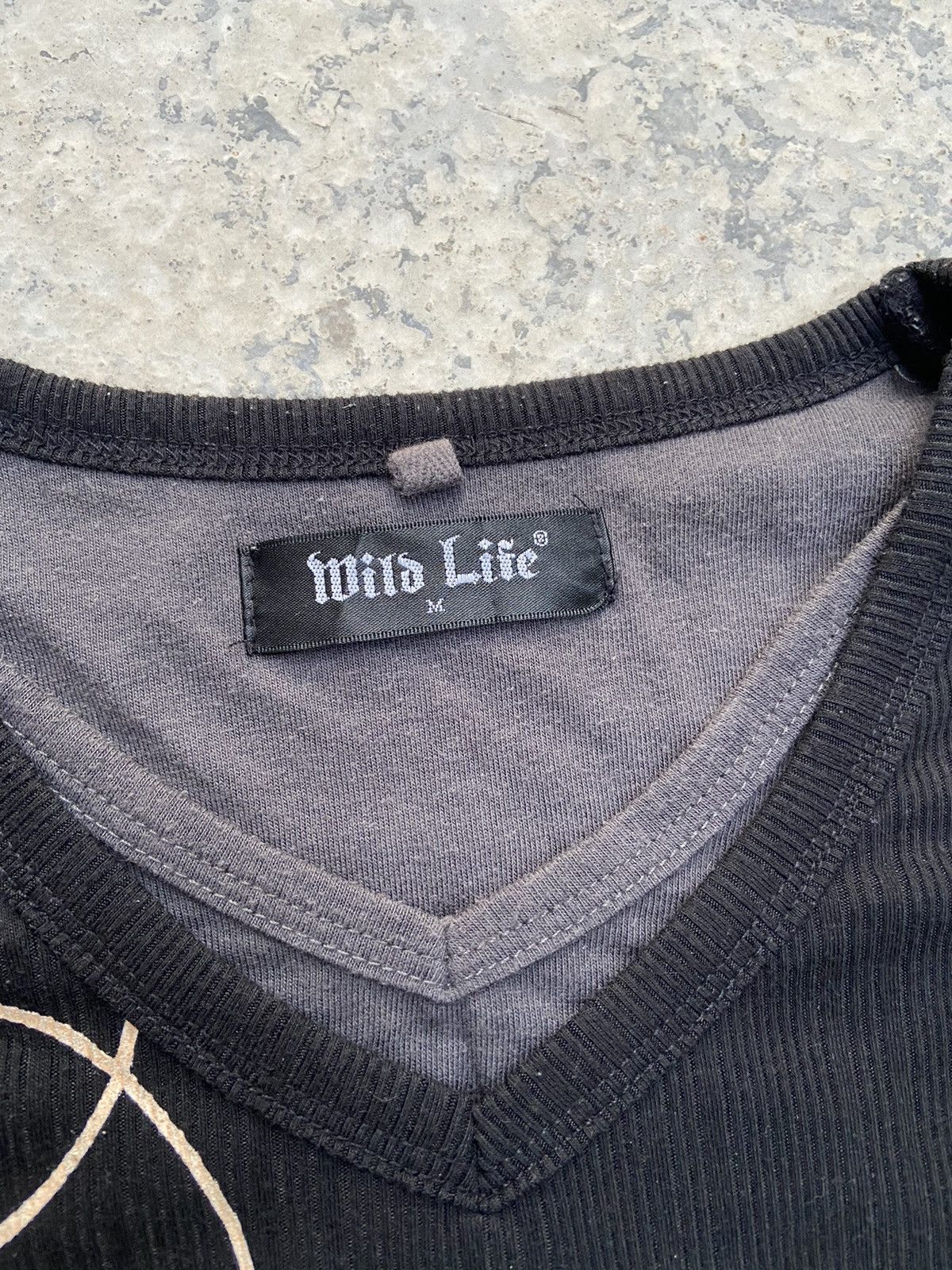 If Six Was Nine 2000s wild life knite waffle double layer long sleeve Size US M / EU 48-50 / 2 - 8 Thumbnail