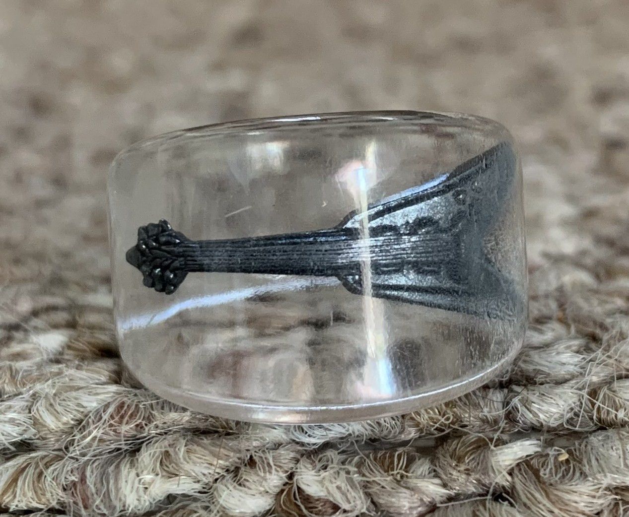 Number (N)ine SS05 Nightcrawler Acrylic Silver Guitar Ring Size ONE SIZE - 1 Thumbnail