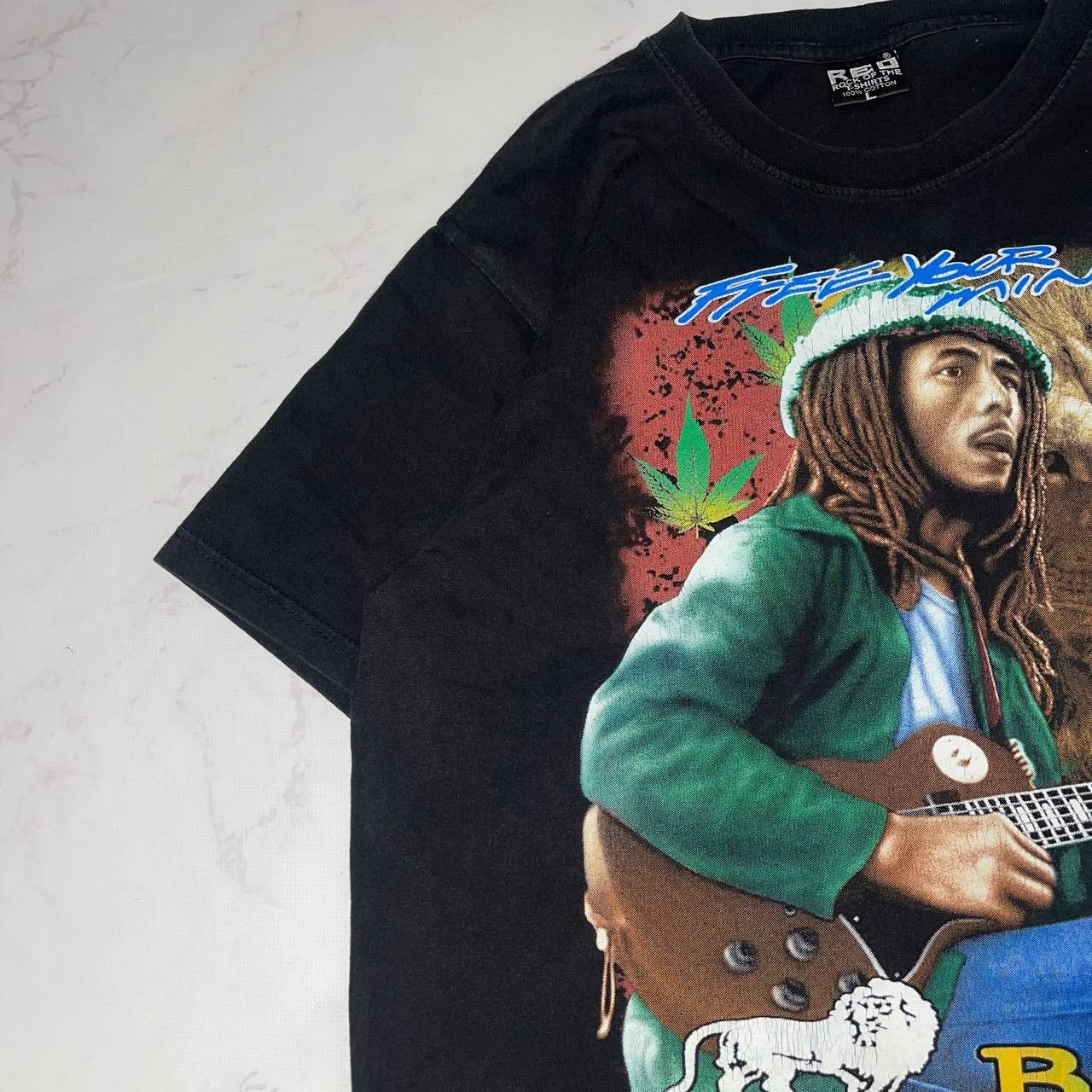Vintage Vintage t-shirt Bob Marley tag Red rock of the t-shirt Sz L Size US L / EU 52-54 / 3 - 3 Thumbnail