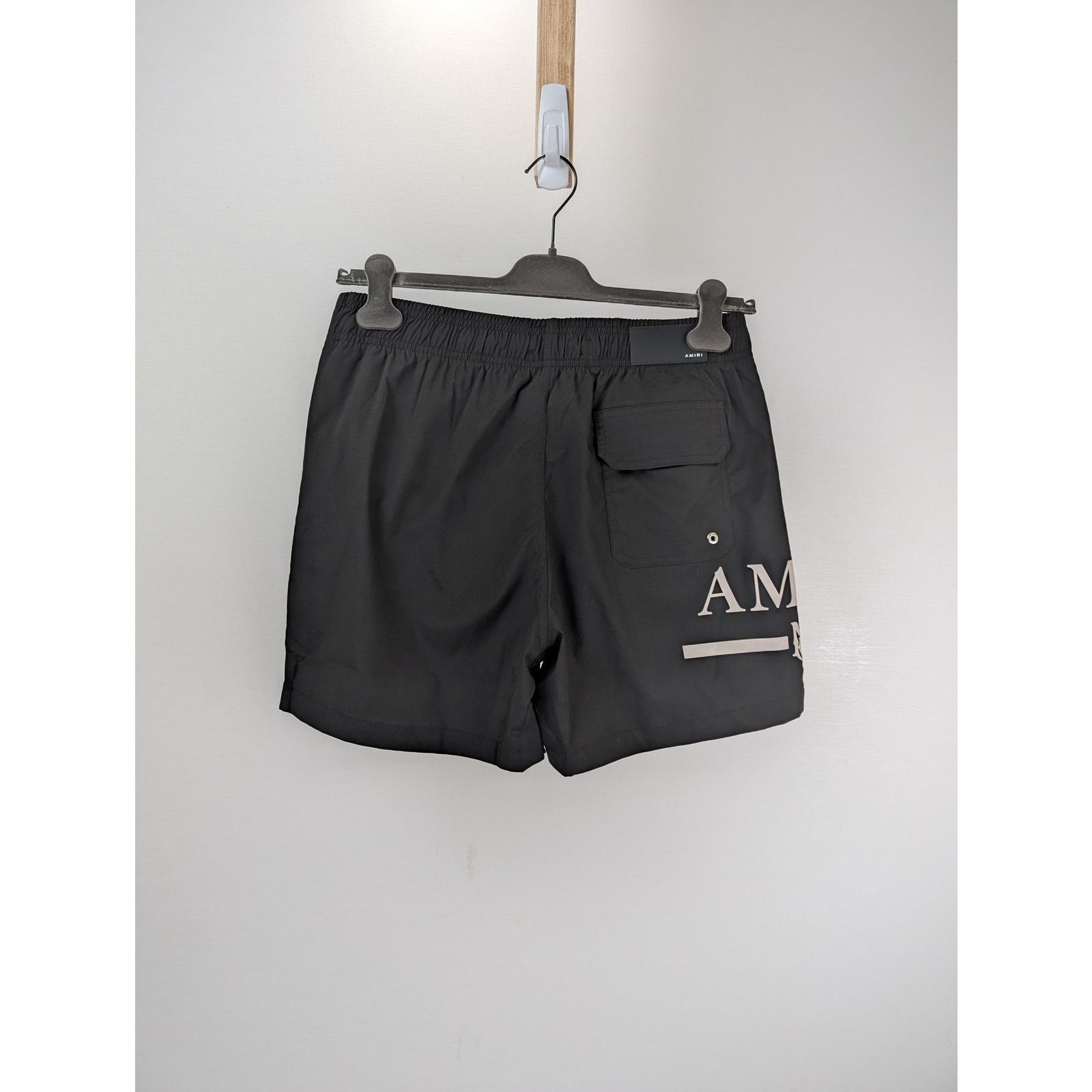 Amiri o1rshd1 Q:2 / MA Bar Logo Swimtrunk Shorts Black/Natural Size US 36 / EU 52 - 7 Thumbnail