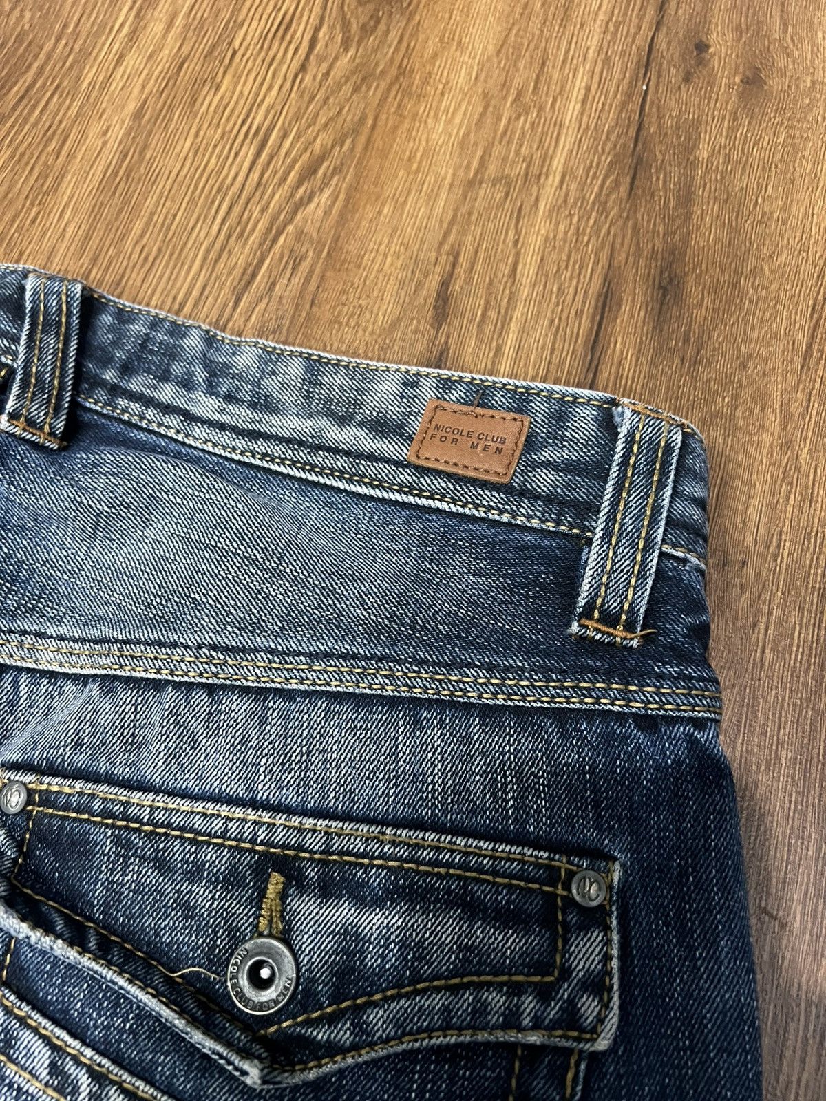 Tornado Mart Nicole Club For Men Fade Out Whiskered Flared Jeans Size US 32 / EU 48 - 8 Thumbnail
