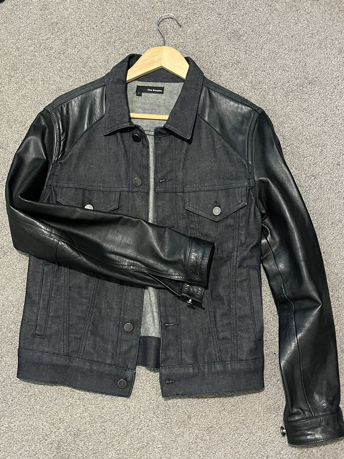 The Kooples The Kooples Leather Sleeve Trucker Jacket Size US S / EU 44-46 / 1 - 10 Thumbnail