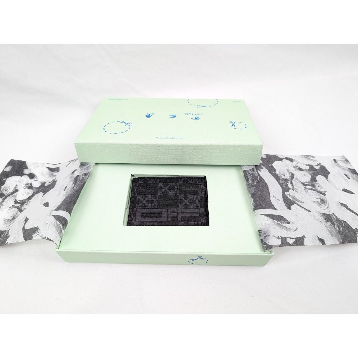 Off-White o1rshd1 Size:OS/Allover Simple Card Case Black/Dark Grey Size ONE SIZE - 8 Thumbnail
