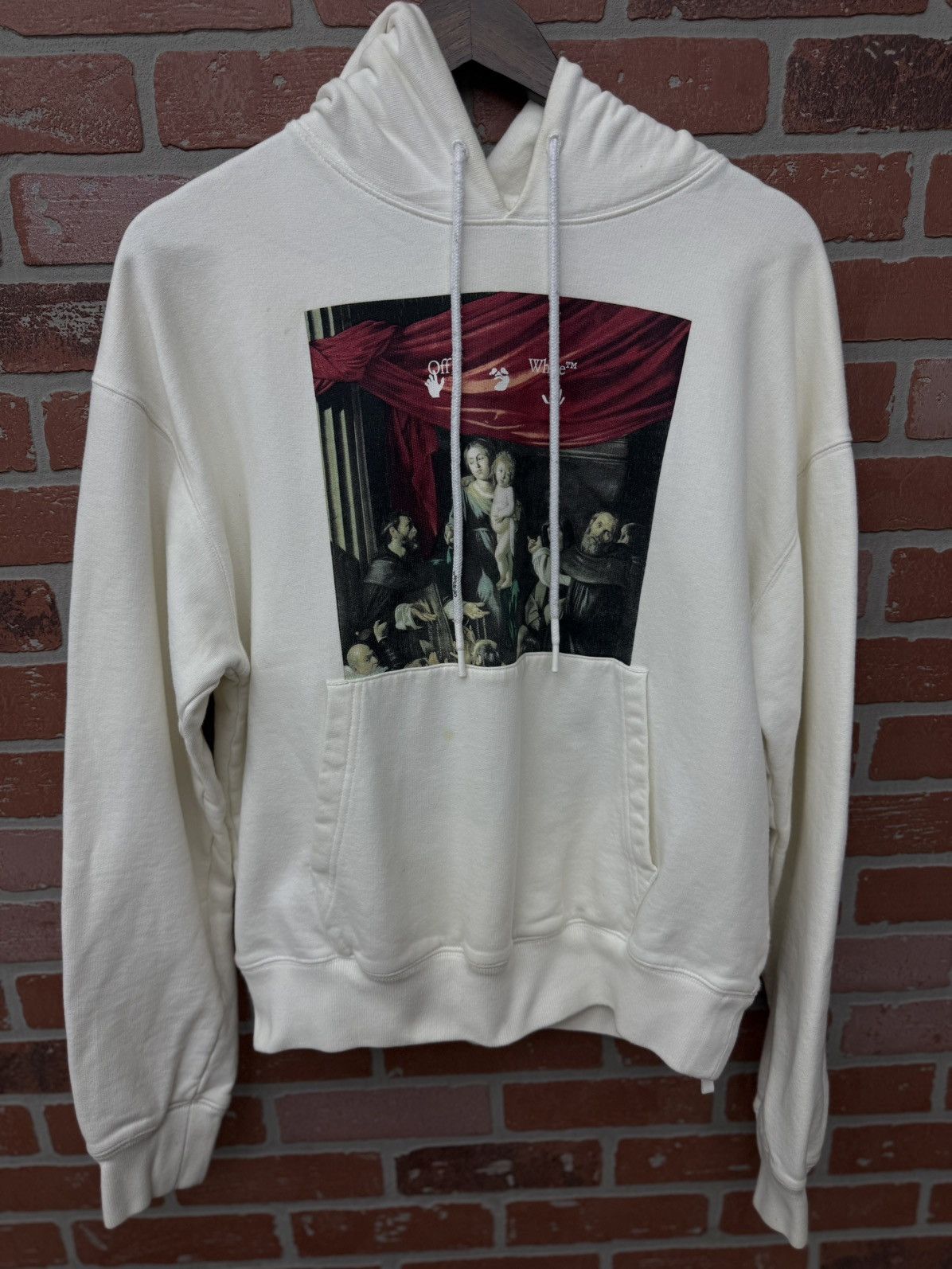 Off-White Off White Mens Hoodie Size M White Pre Owned 🧼 Size US M / EU 48-50 / 2 - 1 Thumbnail