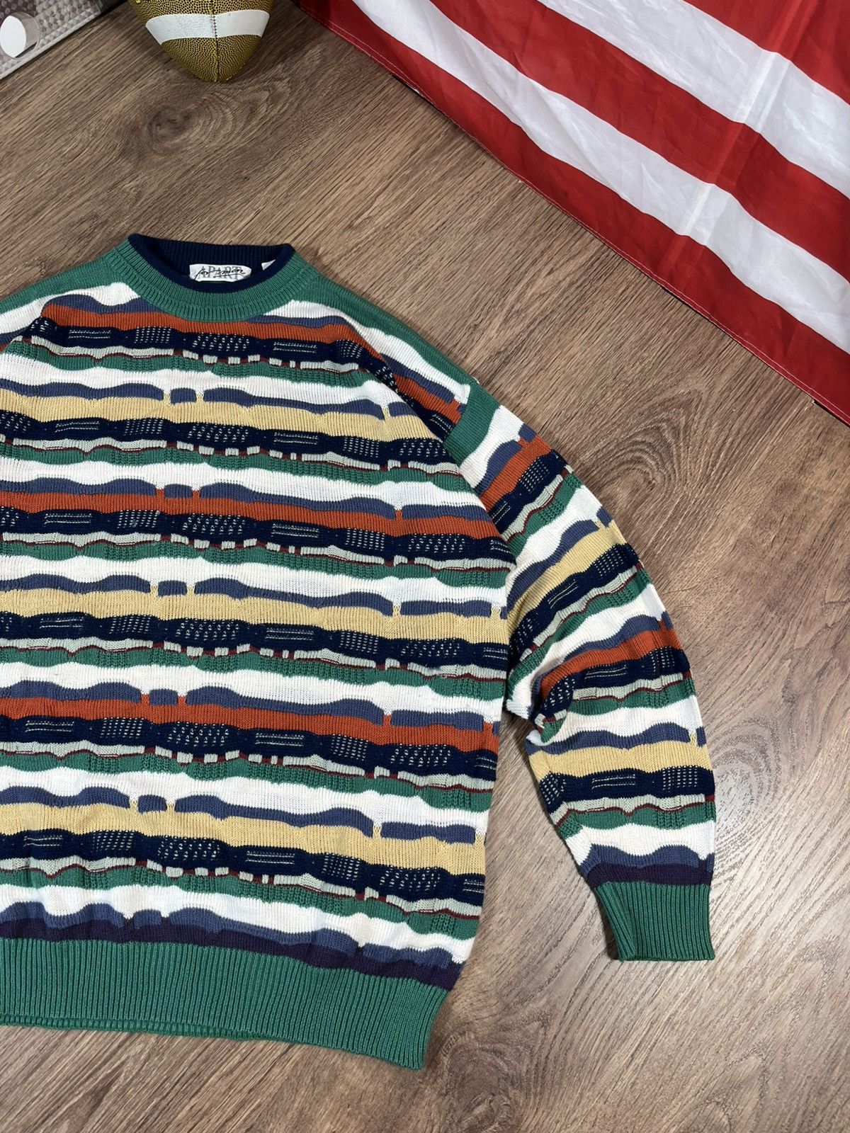 Designer Vintage Coogi Style Sweater Italy Size US L / EU 52-54 / 3 - 3 Thumbnail