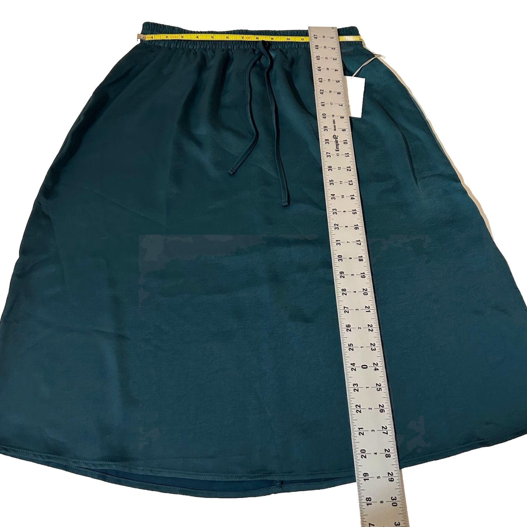 Vintage VINTAGE a New Day Skirt Women M Teal Elastic Waist Drawstring 30x29 NWT New Size 32" / US 10 / IT 46 - 6 Thumbnail