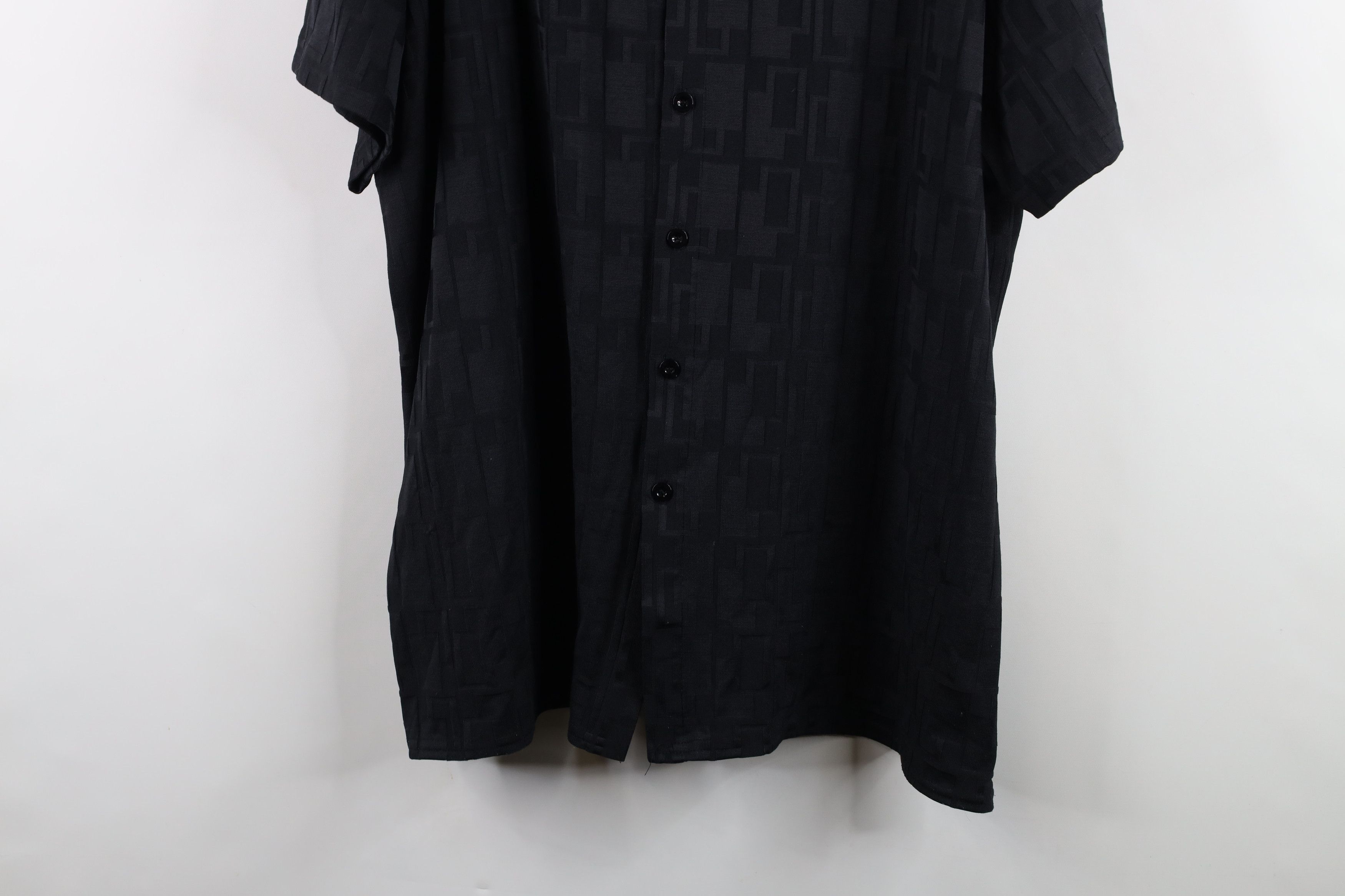 Vintage Vintage 90s Streetwear Dance Rave Button Shirt Black USA Size US XXL / EU 58 / 5 - 3 Thumbnail