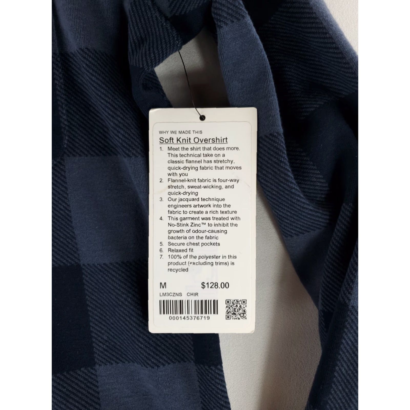 Lululemon Lululemon Soft Knit Overshirt Buffalo Check Blue Plaid Long Sleeve Mens M NWT Shirt Size US M / EU 48-50 / 2 - 2 Thumbnail