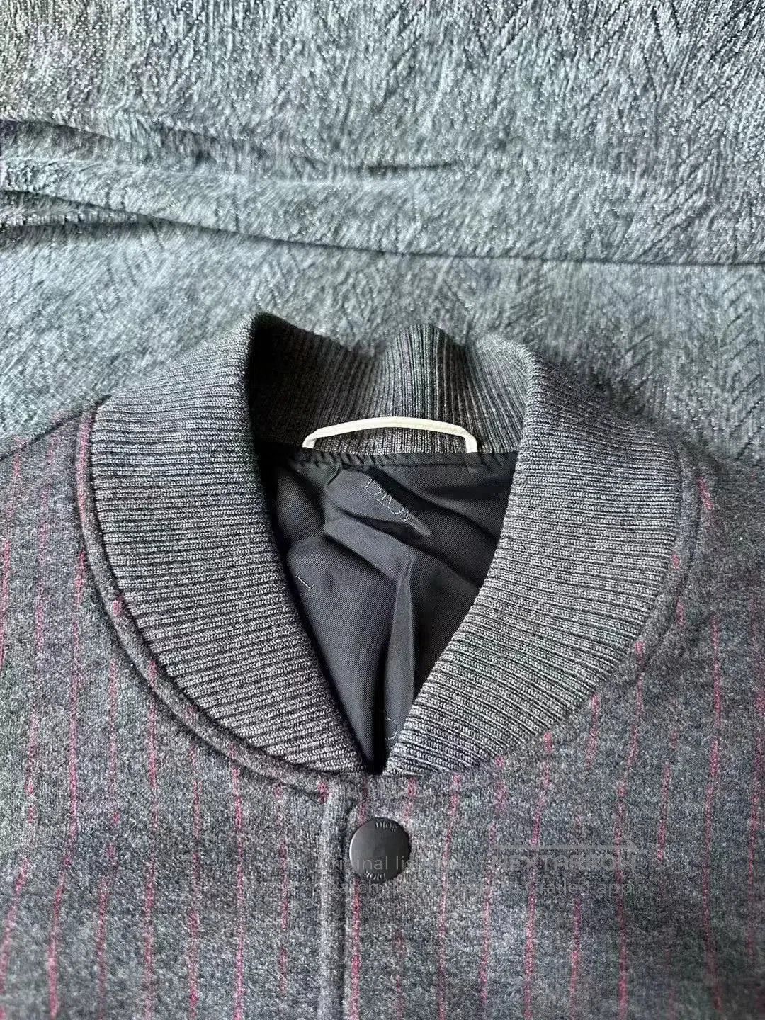 Dior Dior Wool Striped Slogan Baseball Jacket. Size US XL / EU 56 / 4 - 3 Thumbnail