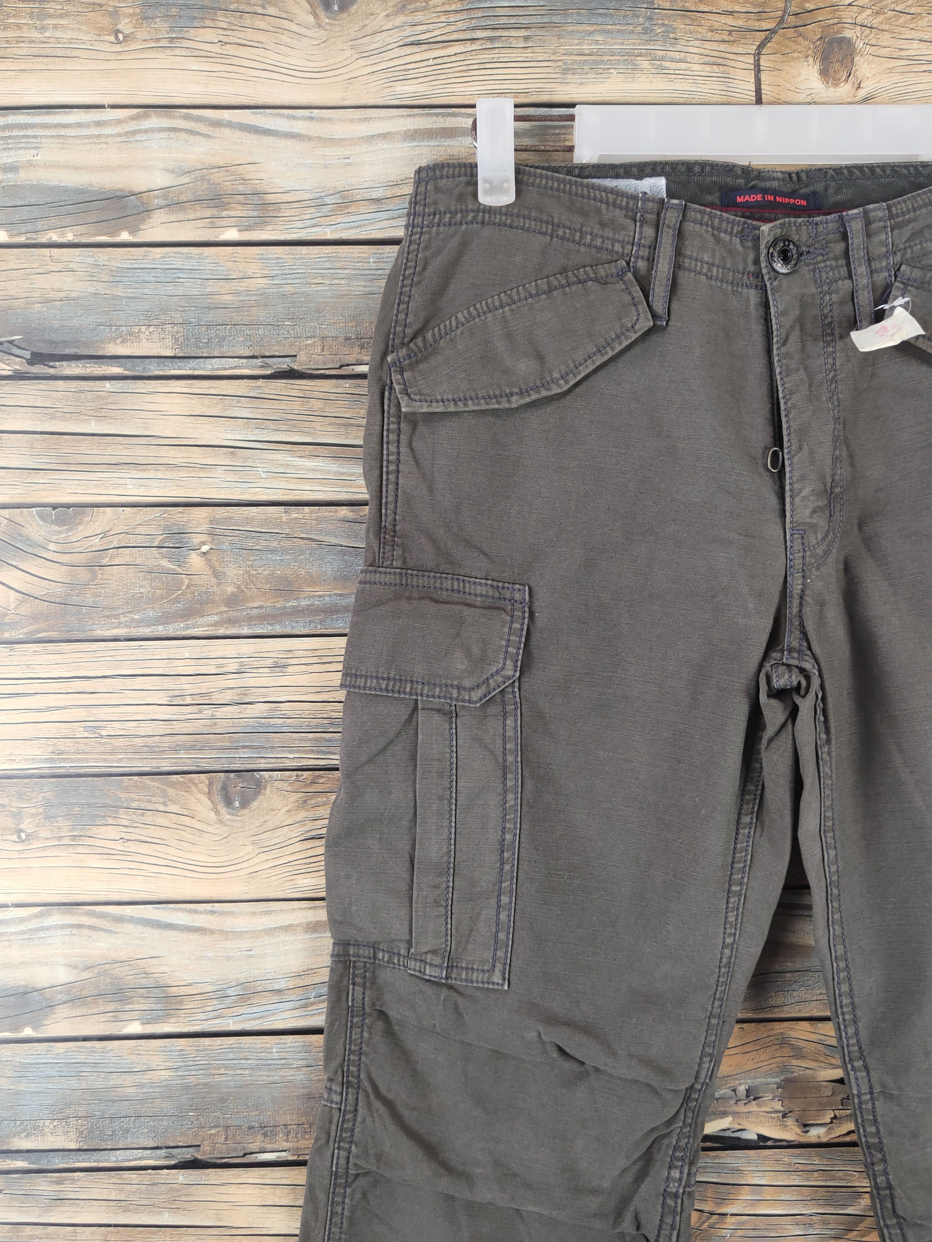 Surplus Research DL Surplus-Blue Way Olive Multipocket Cargo Pants #452 Size US 29 - 3 Thumbnail