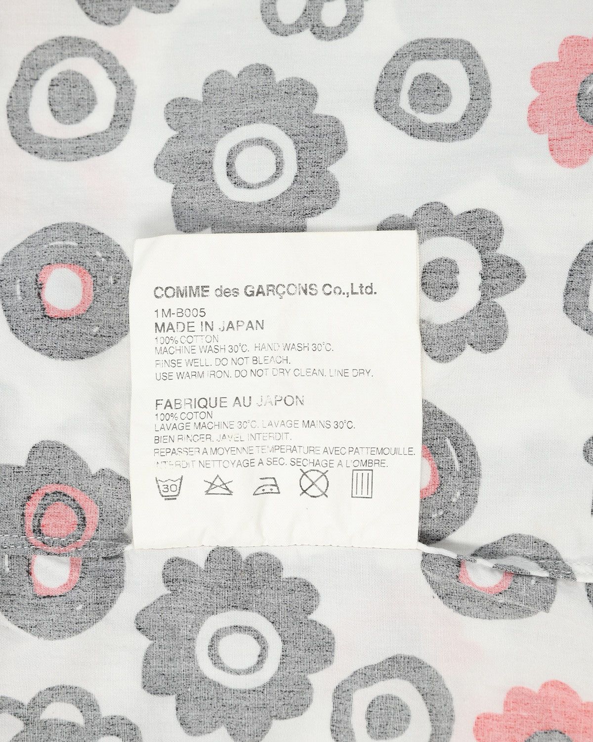Comme des Garcons BLACK Comme des Garçons Graphic Flower Shirt (AD2013) Size XS / US 0-2 / IT 36-38 - 6 Thumbnail