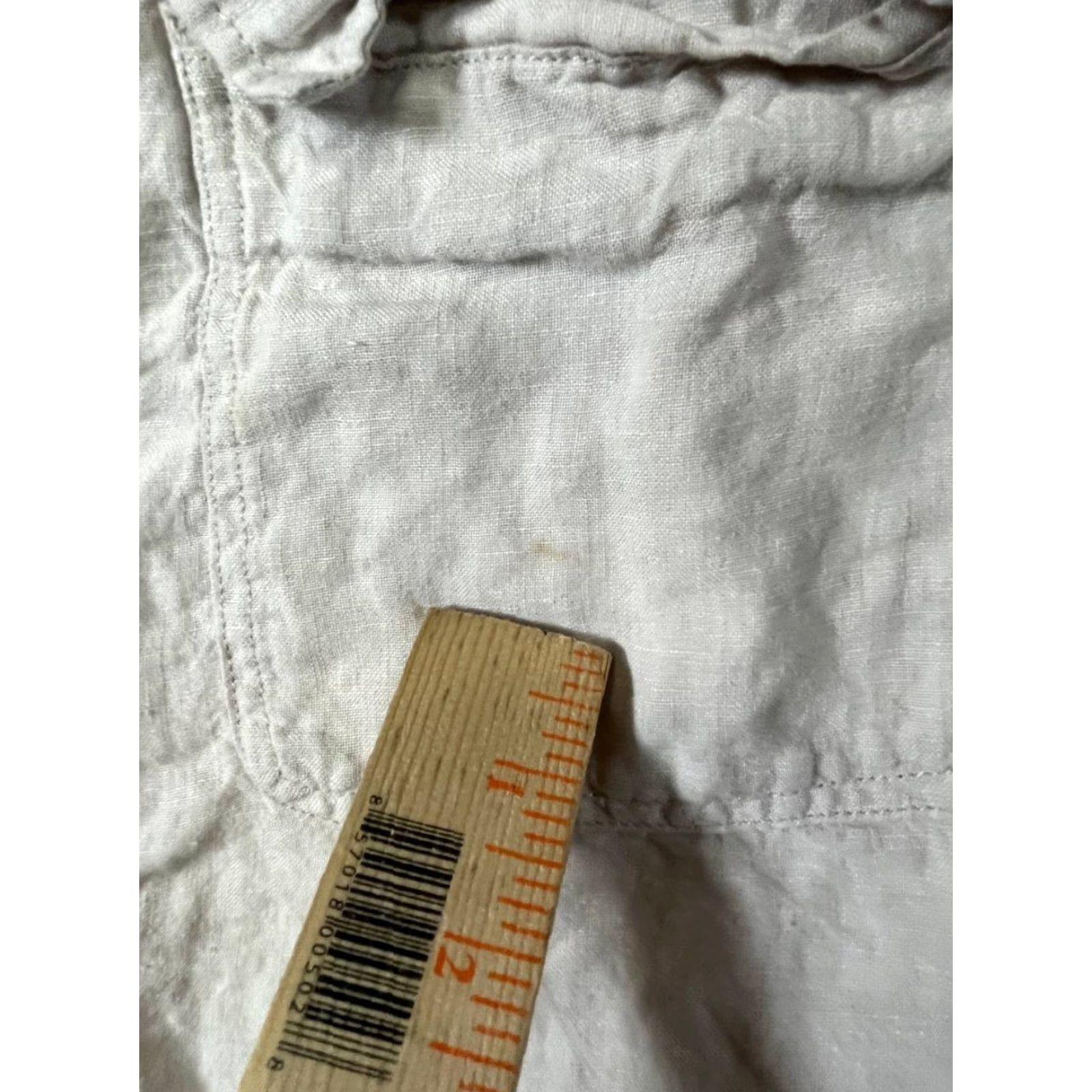 Jones New York Jones New York Jacket Women M Beige Linen Gold Snaps Drawstring Waist Pockets Mid-Length Size M / US 6-8 / IT 42-44 - 7 Thumbnail