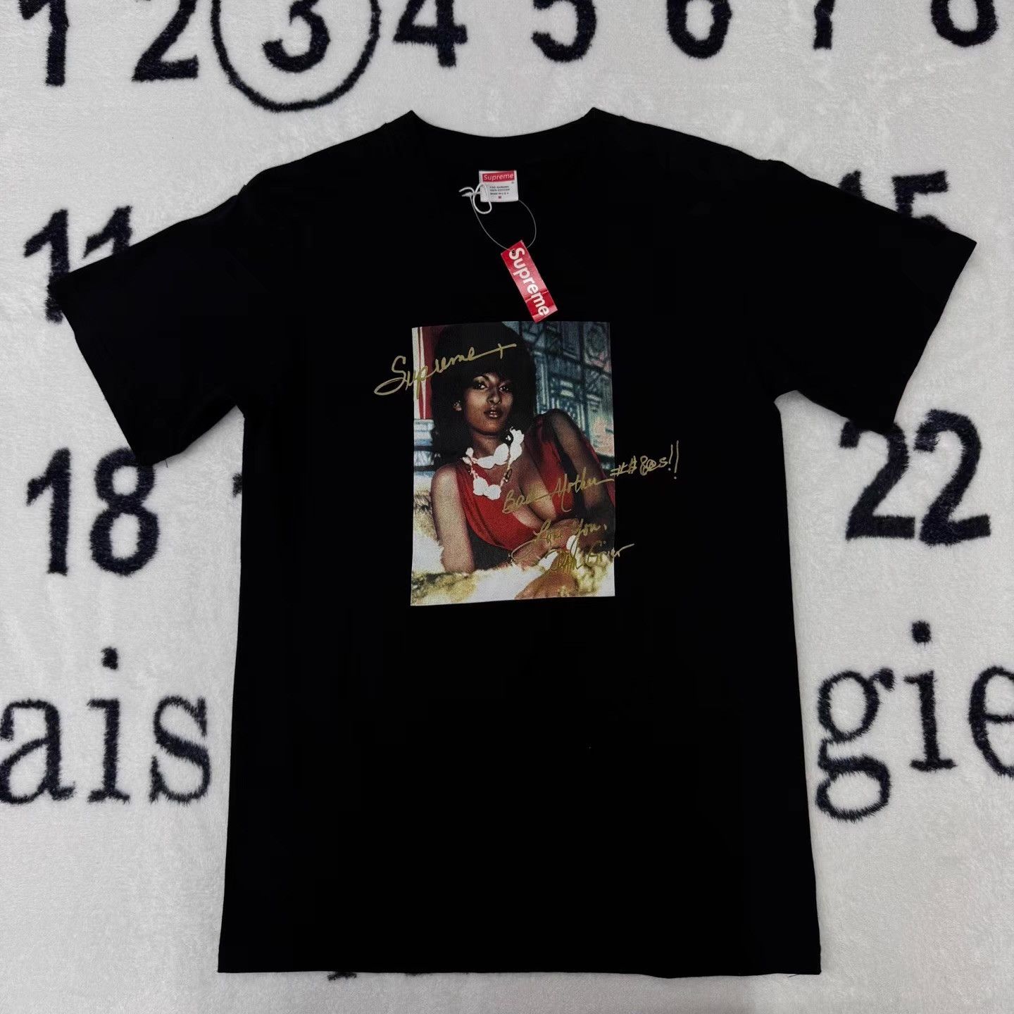 Supreme SupremeBlackShort SleeveT-ShirtwithBlackFemaleSingerPrintQ10 Size US M / EU 48-50 / 2 - 1 Thumbnail