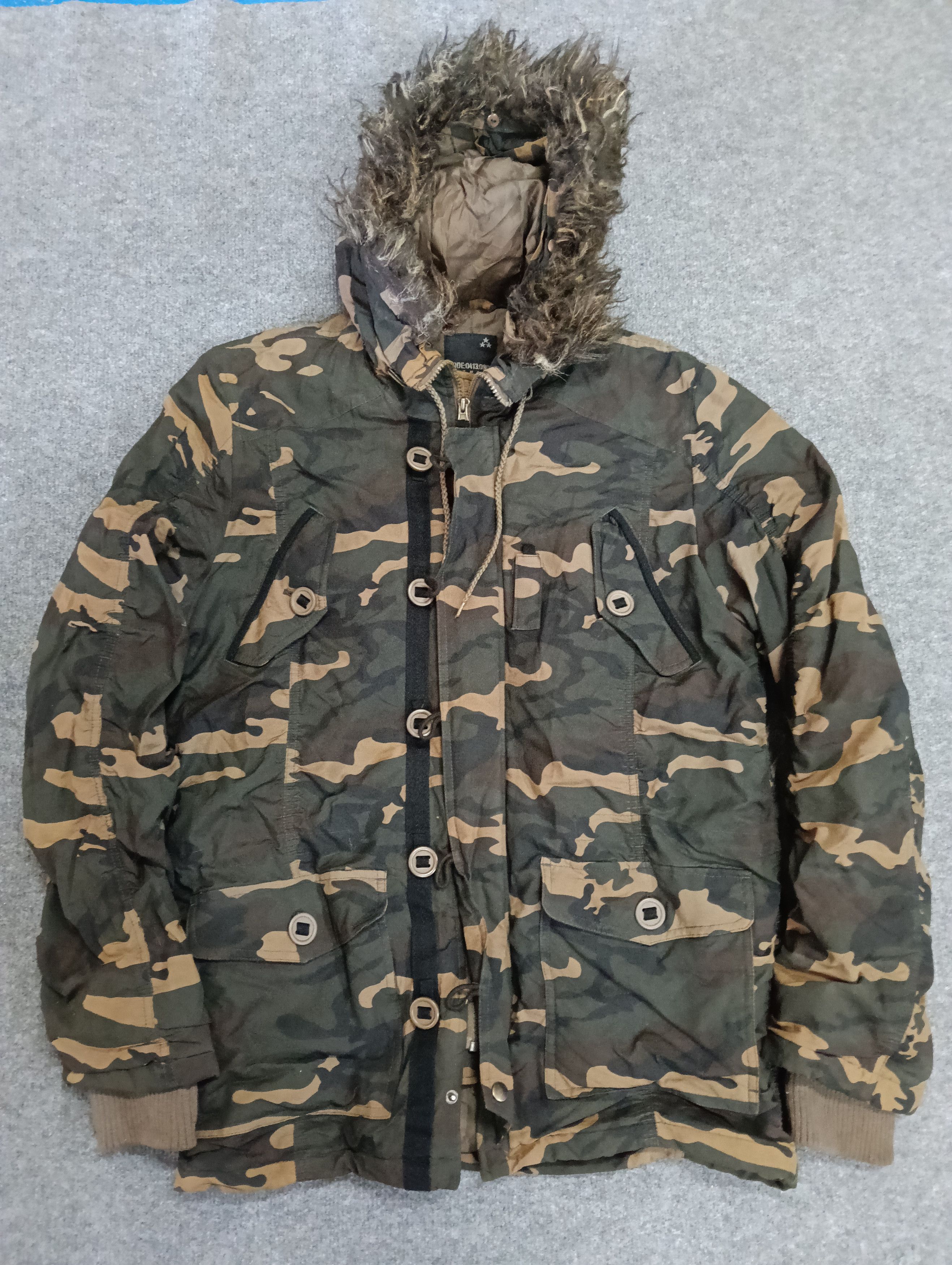 Japanese Brand Vintage Art Barn Tiger stripe camo N- 3B Parka jacket. Size US L / EU 52-54 / 3 - 1 Thumbnail