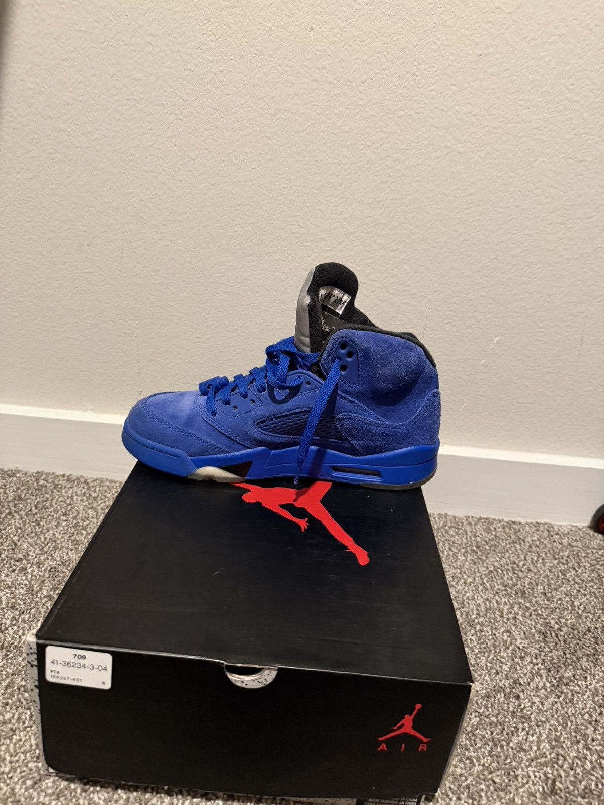 Nike Royal Blue Jordan 5 Size US 8.5 / EU 41-42 - 7 Thumbnail