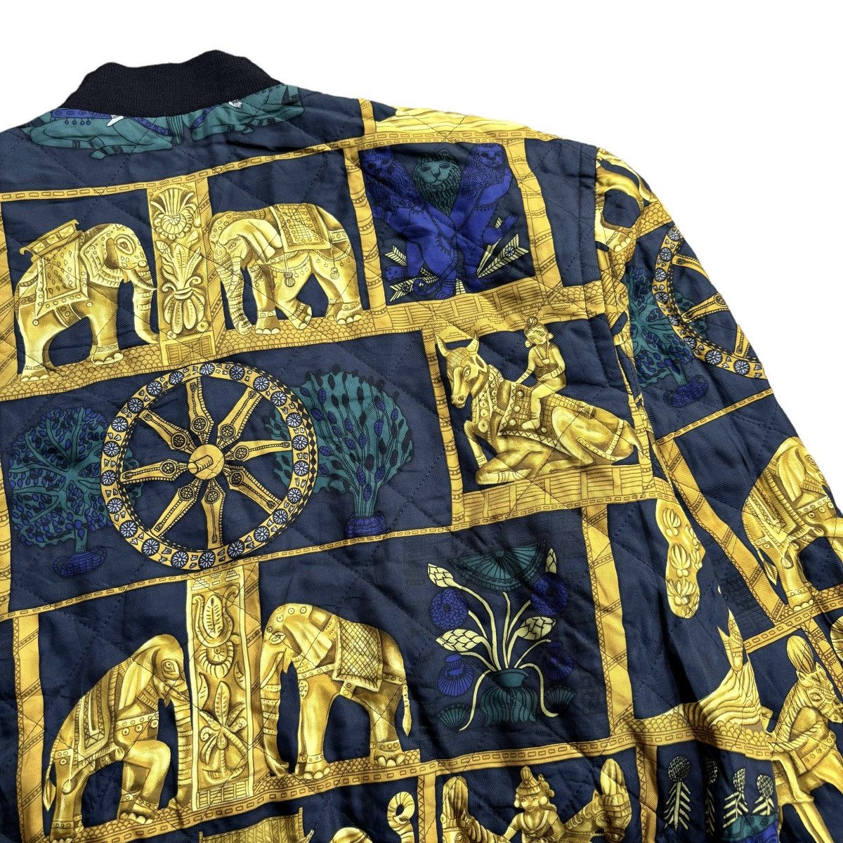 Hermes Vintage Hermes "Torana" Silk Bomber Jacket Size US S / EU 44-46 / 1 - 6 Thumbnail